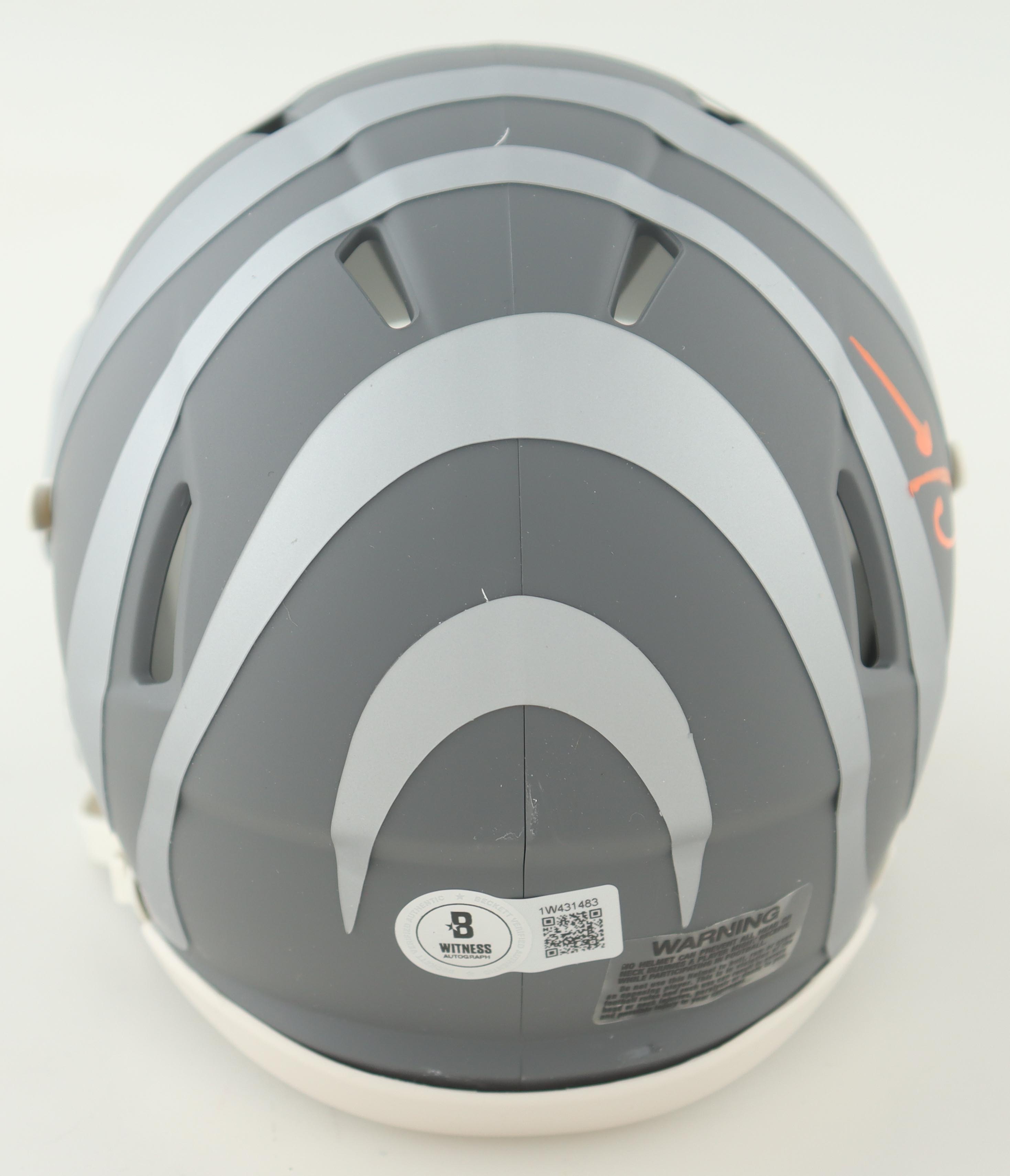 Chad 'Ochocinco' Johnson Signed Bengals Slate Alternate Speed Mini Helmet (Beckett) at PristineAuction.com Chad 'Ochocinco' Johnson Signed Bengals Slate Alternate Speed Mini Helmet (Beckett) at PristineAuction.com