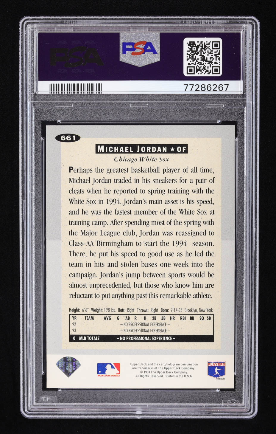 Michael Jordan 1994 Collector's Choice #661 RC (PSA 9) at PristineAuction.com Michael Jordan 1994 Collector's Choice #661 RC (PSA 9) at PristineAuction.com