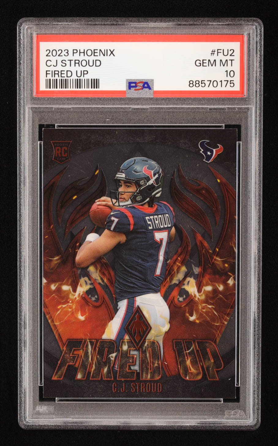 CJ Stroud 2023 Panini Phoenix Fired Up #2 RC (PSA 10) at PristineAuction.com CJ Stroud 2023 Panini Phoenix Fired Up #2 RC (PSA 10) at PristineAuction.com