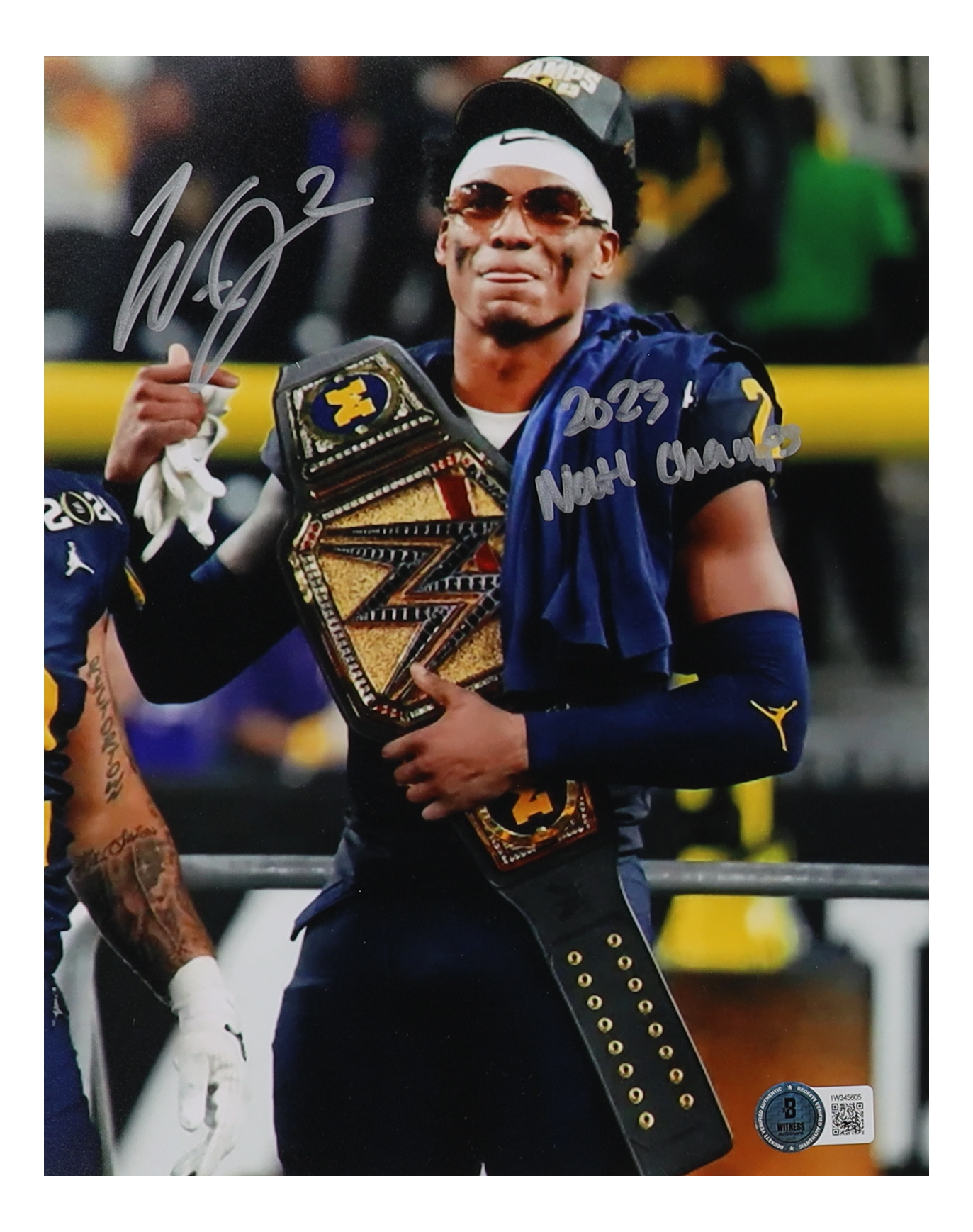 Will Johnson Signed Michigan Wolverines 8x10 Photo Inscribed "2023 Natl Champs" (Beckett) at PristineAuction.com Will Johnson Signed Michigan Wolverines 8x10 Photo Inscribed "2023 Natl Champs" (Beckett) at PristineAuction.com