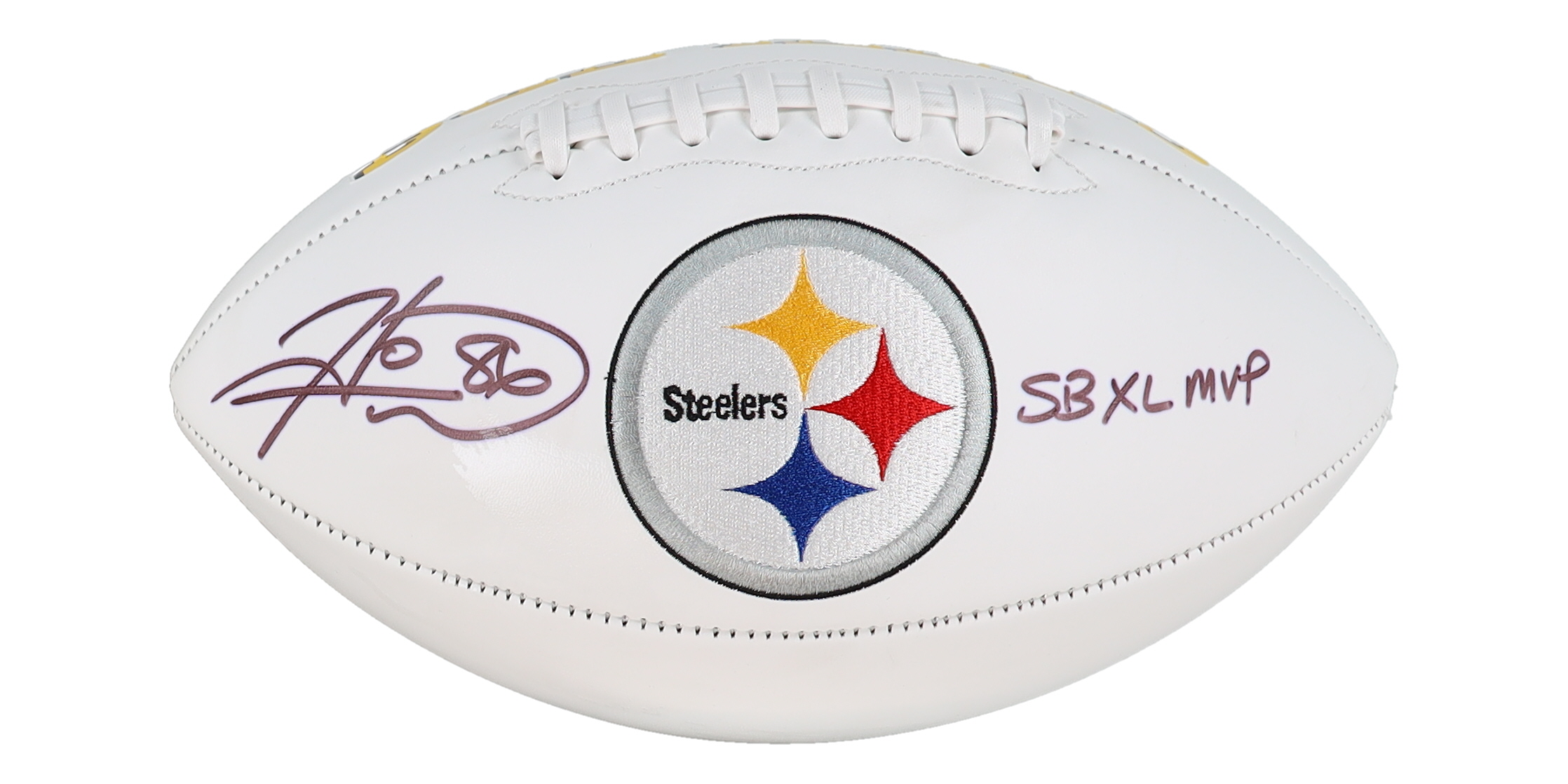 Hines Ward Signed Steelers Logo Football Inscribed "SB XL MVP" (Beckett) at PristineAuction.com Hines Ward Signed Steelers Logo Football Inscribed "SB XL MVP" (Beckett) at PristineAuction.com
