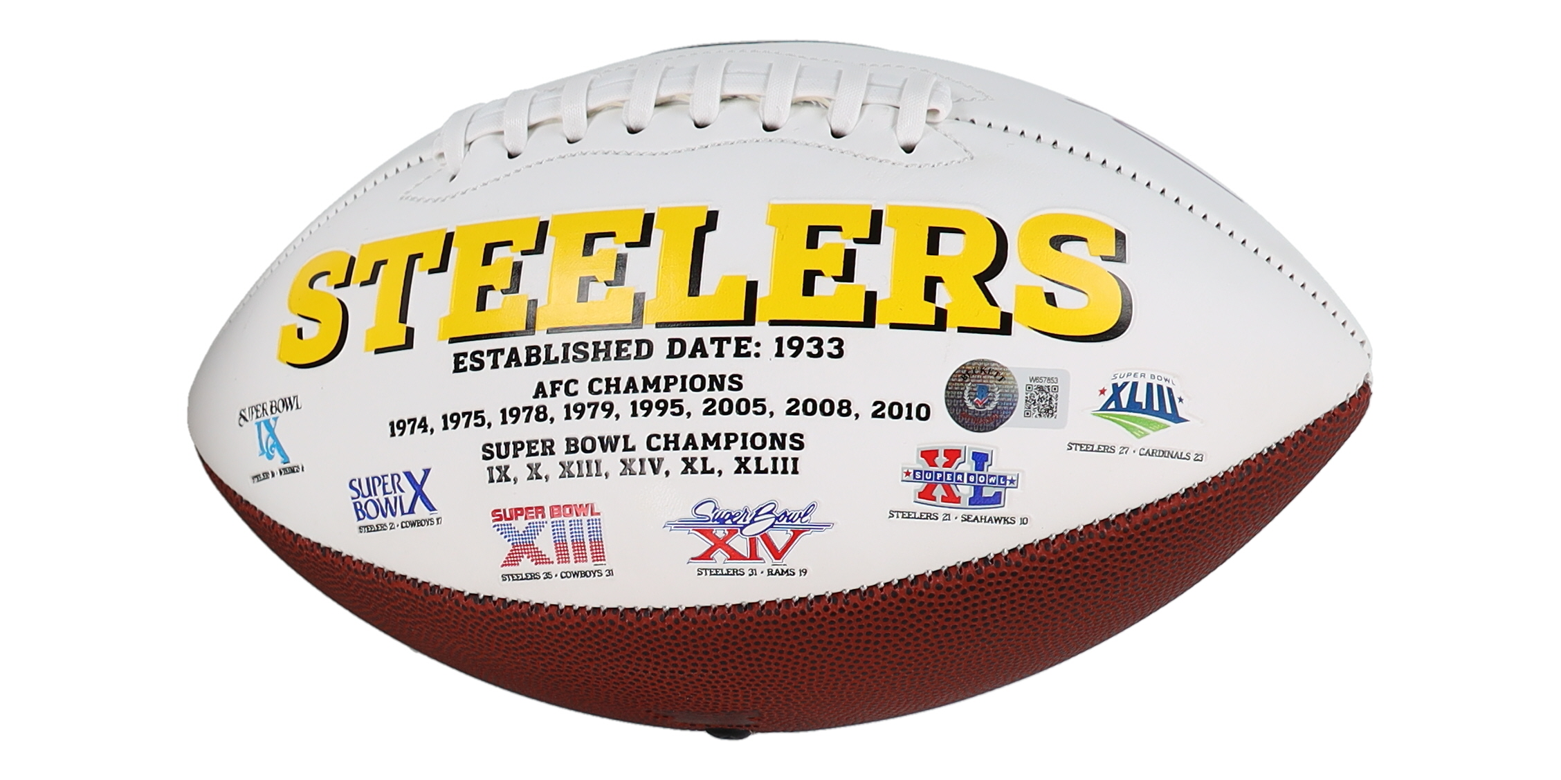 Hines Ward Signed Steelers Logo Football Inscribed "SB XL MVP" (Beckett) at PristineAuction.com Hines Ward Signed Steelers Logo Football Inscribed "SB XL MVP" (Beckett) at PristineAuction.com