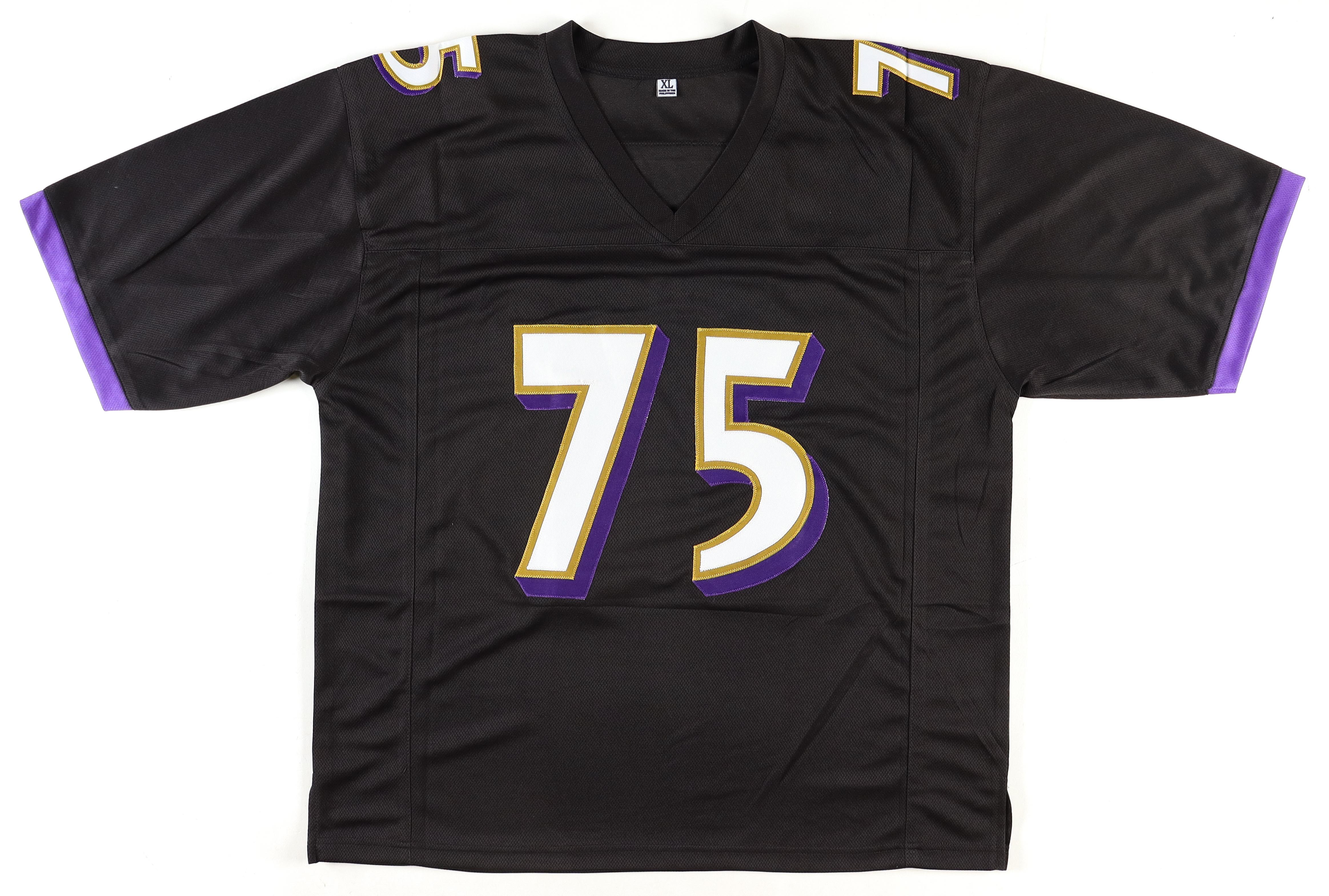 Jonathan Ogden Signed Jersey Inscribed "HOF 13" (JSA) at PristineAuction.com Jonathan Ogden Signed Jersey Inscribed "HOF 13" (JSA) at PristineAuction.com