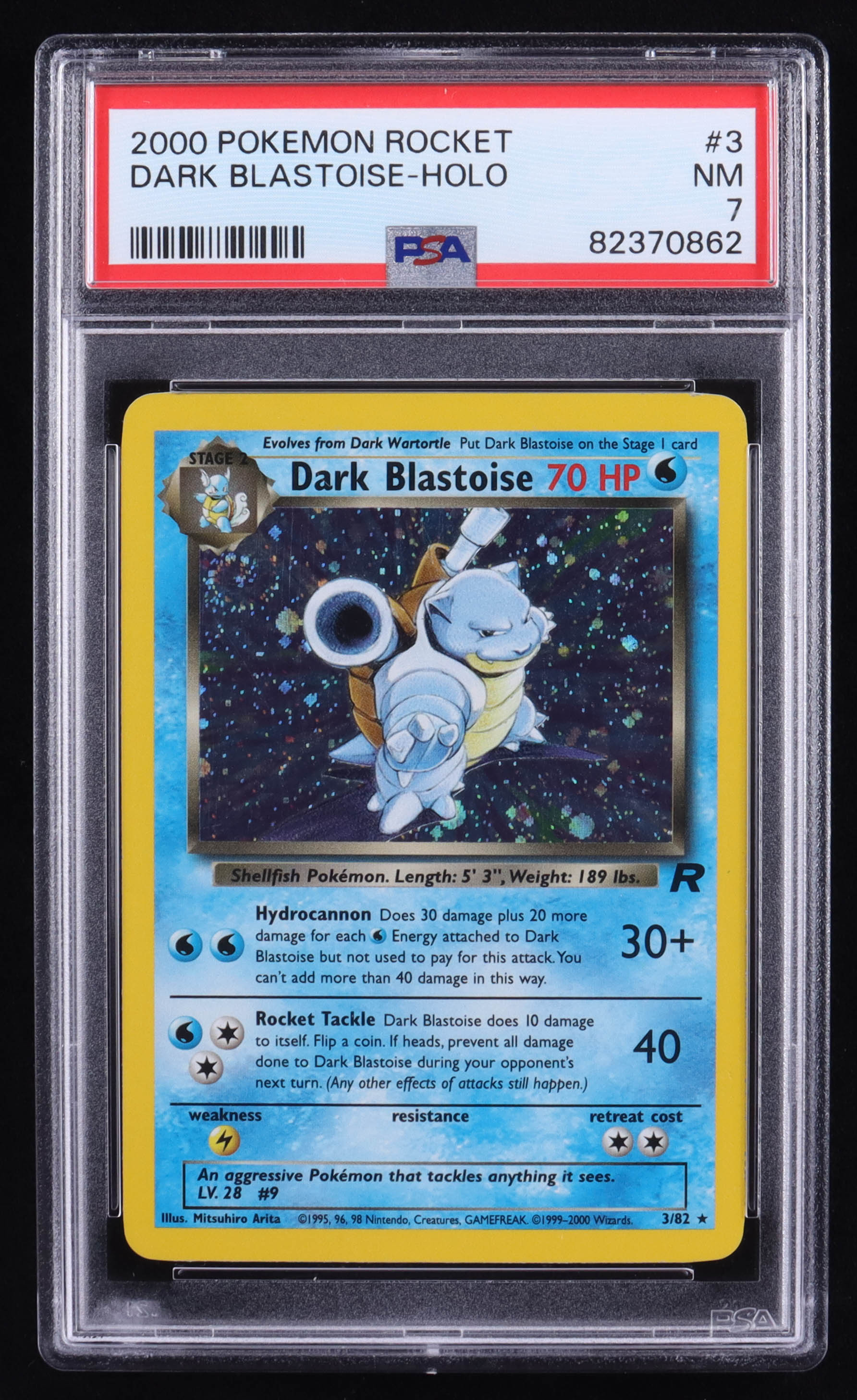 Dark Blastoise 2000 Pokemon Team Rocket Unlimited #3 Holo (PSA 7) at PristineAuction.com Dark Blastoise 2000 Pokemon Team Rocket Unlimited #3 Holo (PSA 7) at PristineAuction.com