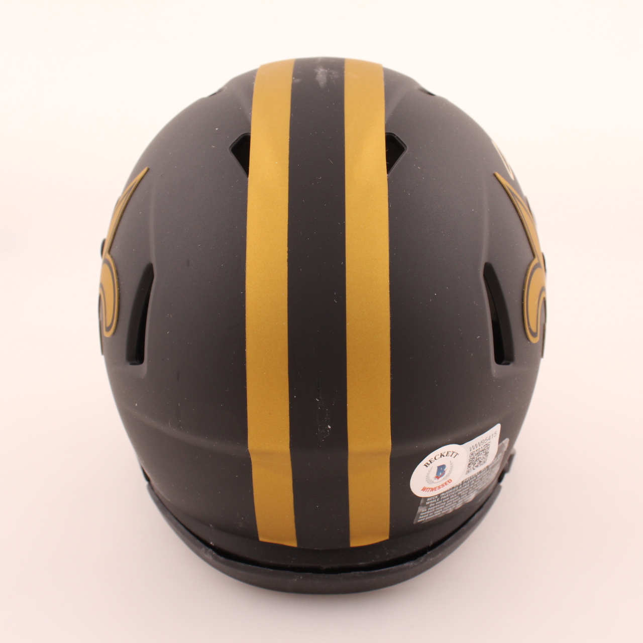 Chris Olave Signed Saints Eclipse Alternate Speed Mini Helmet (Beckett) at PristineAuction.com Chris Olave Signed Saints Eclipse Alternate Speed Mini Helmet (Beckett) at PristineAuction.com