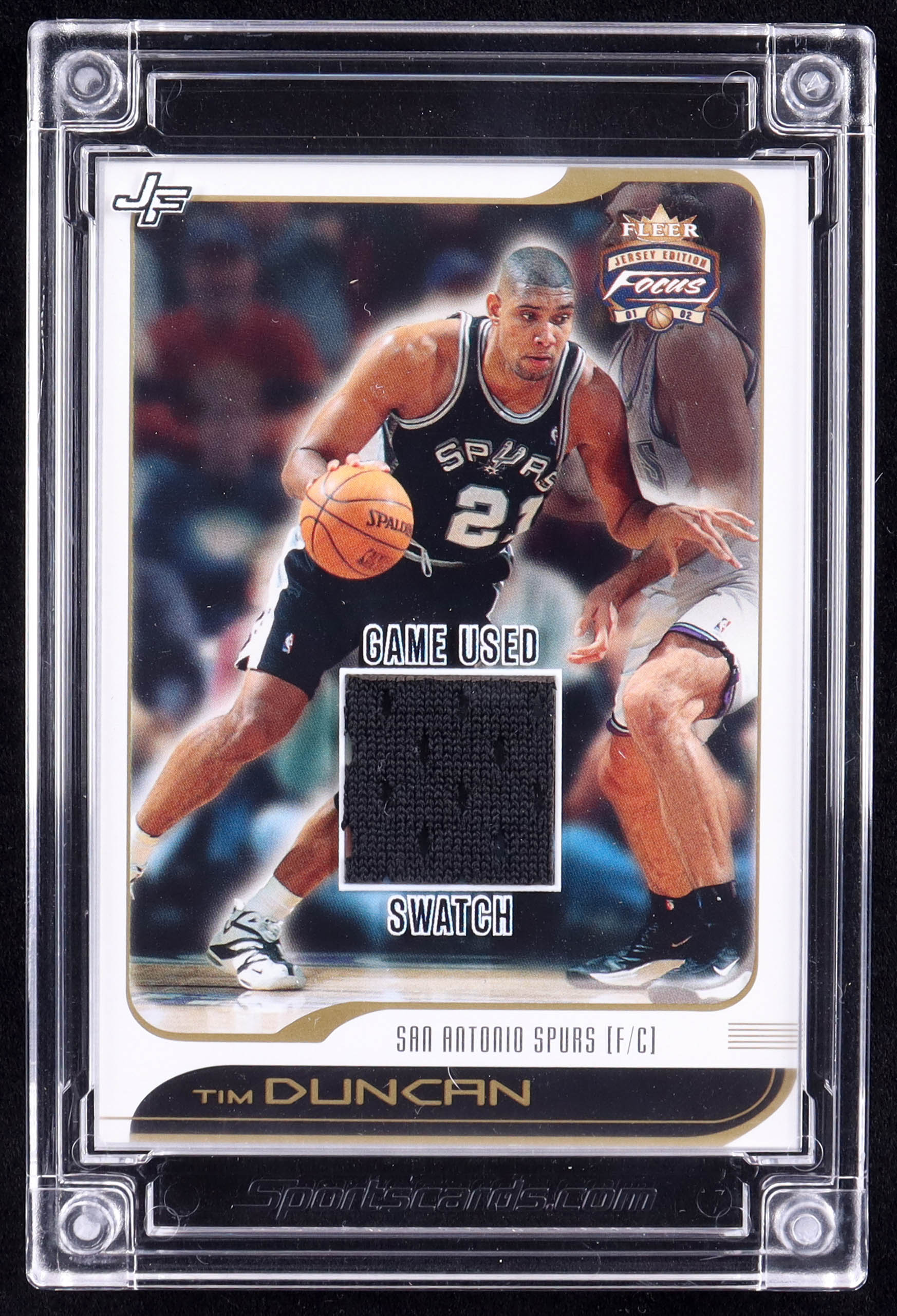 Tim Duncan 2022 Sportscards.com Jersey Fusion Game-Used Swatch #TD99 at PristineAuction.com Tim Duncan 2022 Sportscards.com Jersey Fusion Game-Used Swatch #TD99 at PristineAuction.com