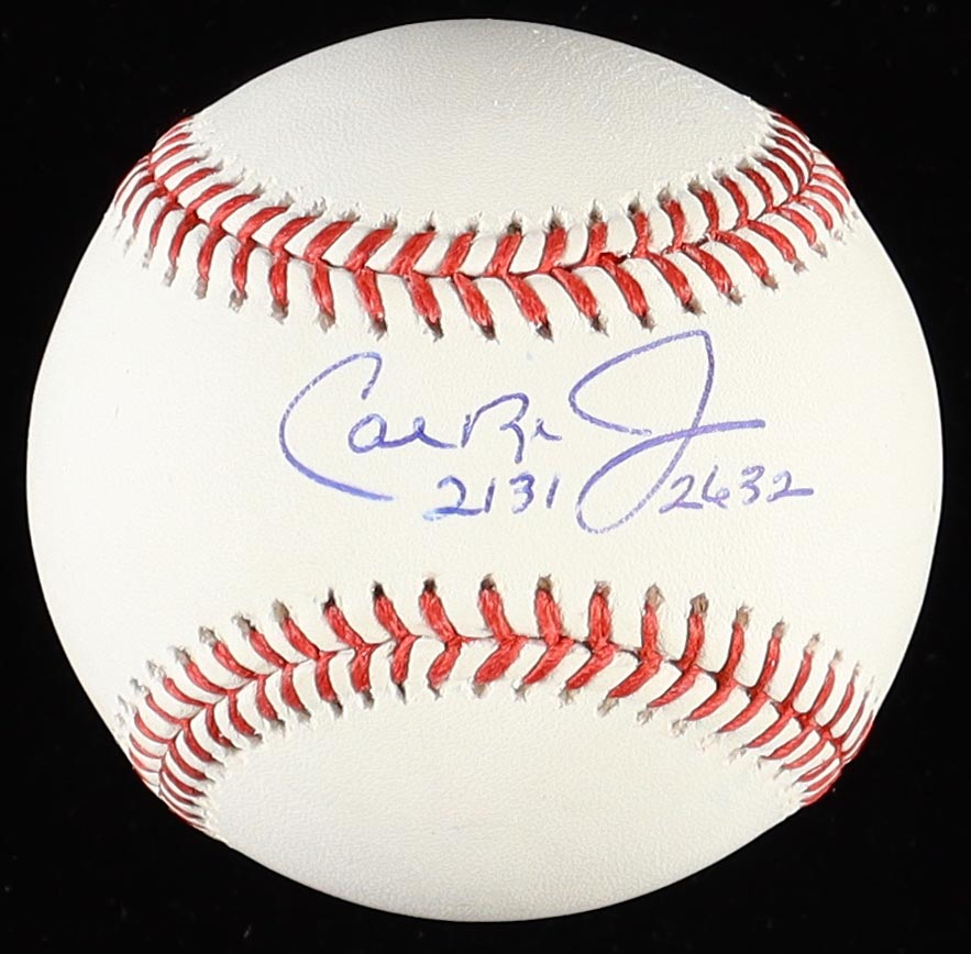 Cal Ripken Jr. Signed OML Baseball Inscribed "2131" & "2632" (JSA) at PristineAuction.com Cal Ripken Jr. Signed OML Baseball Inscribed "2131" & "2632" (JSA) at PristineAuction.com