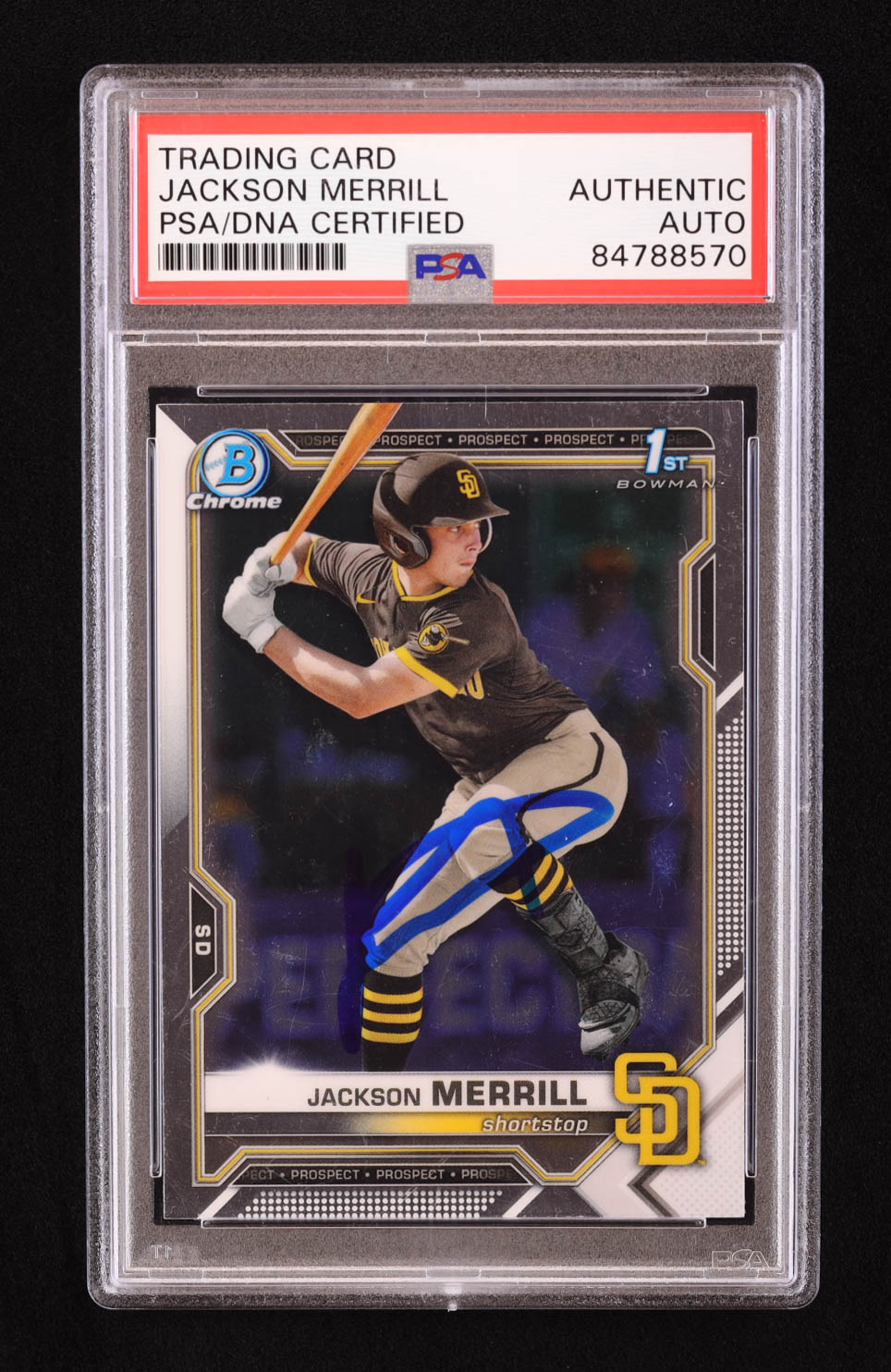 Jackson Merrill Signed 2021 Bowman Chrome Draft #BDC119 RC (PSA) at PristineAuction.com Jackson Merrill Signed 2021 Bowman Chrome Draft #BDC119 RC (PSA) at PristineAuction.com