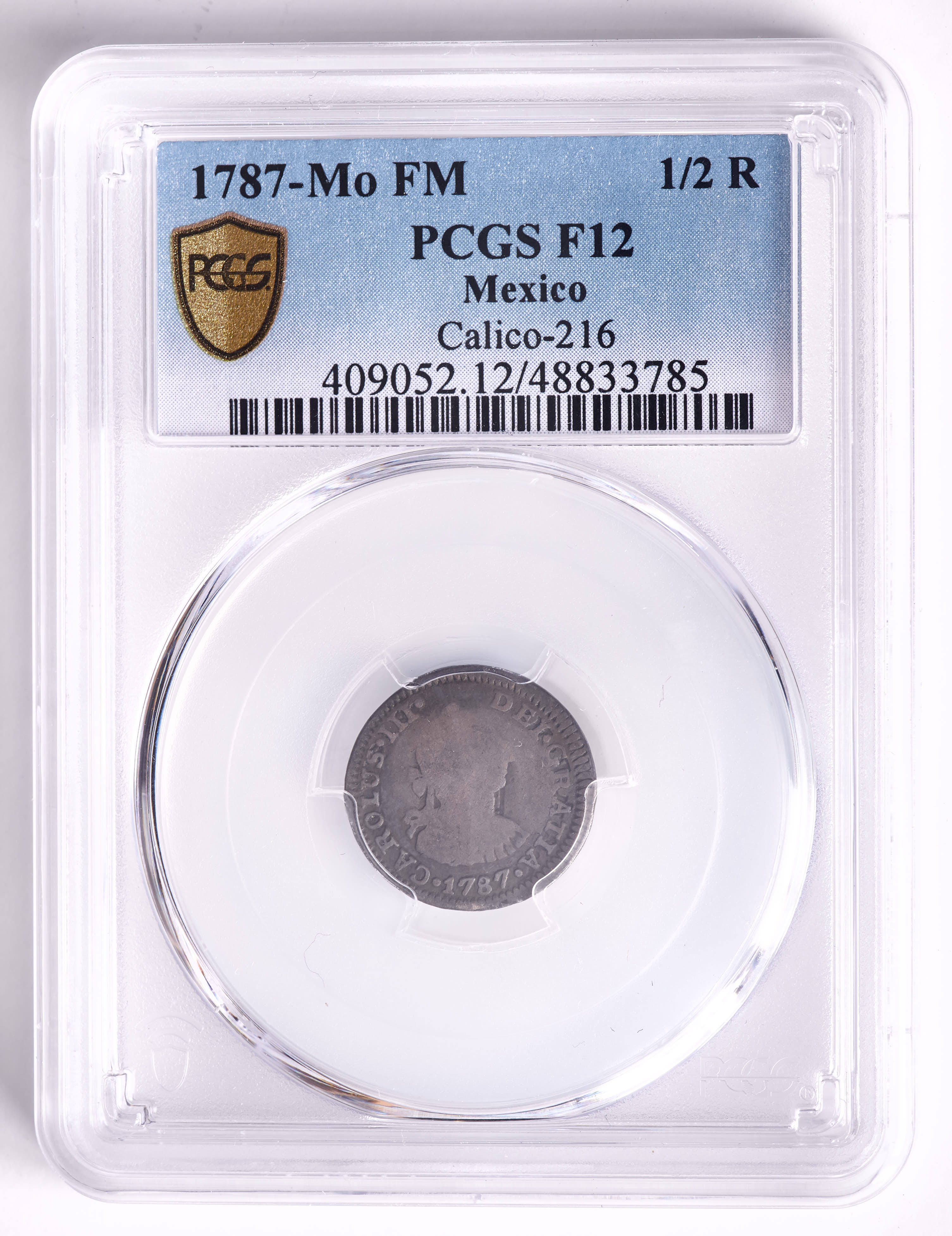 1787-Mo FM Mexico Silver 1/2 Real (PCGS F12) at PristineAuction.com 1787-Mo FM Mexico Silver 1/2 Real (PCGS F12) at PristineAuction.com