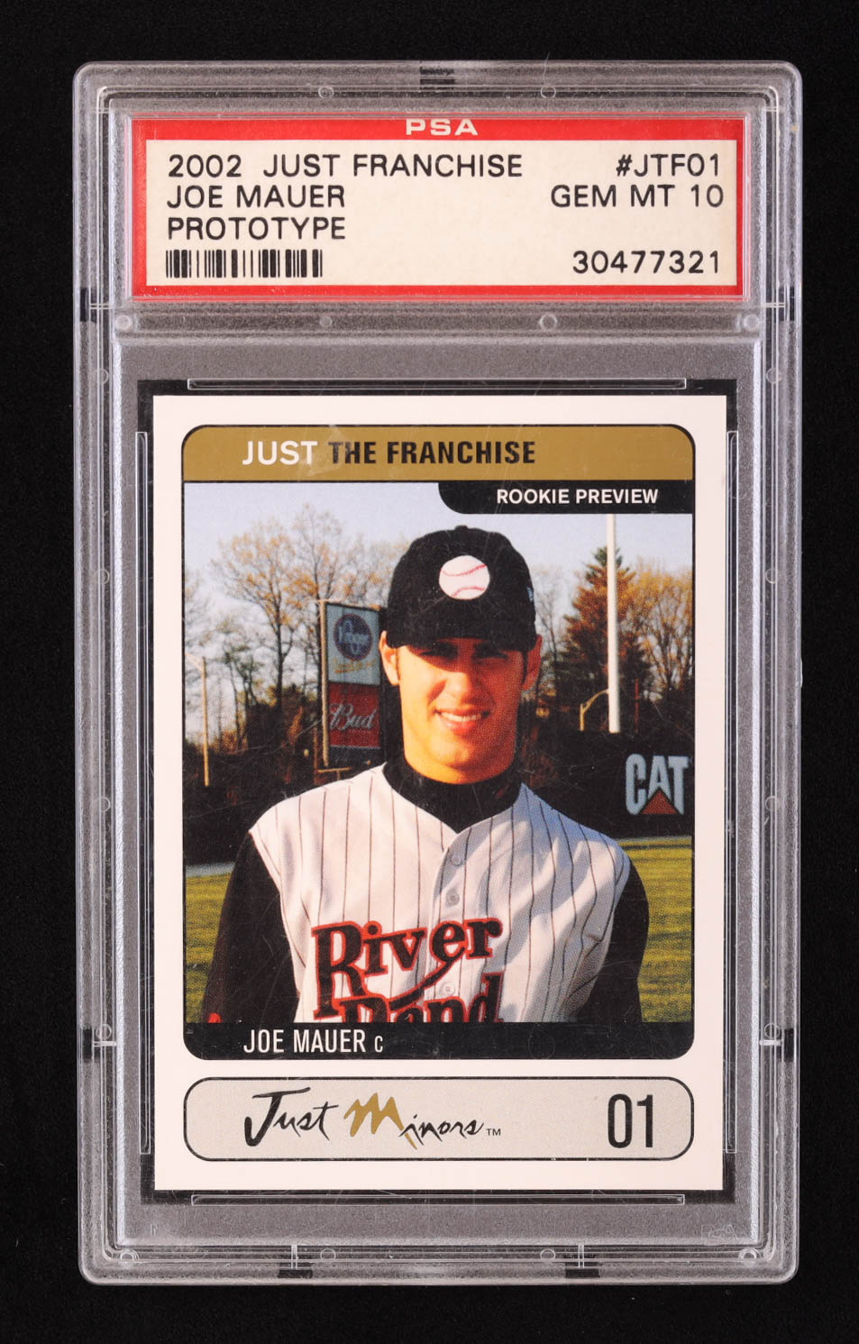 Joe Mauer 2002 Just Franchise Prototype #JTF01 RC (PSA 10) at PristineAuction.com Joe Mauer 2002 Just Franchise Prototype #JTF01 RC (PSA 10) at PristineAuction.com