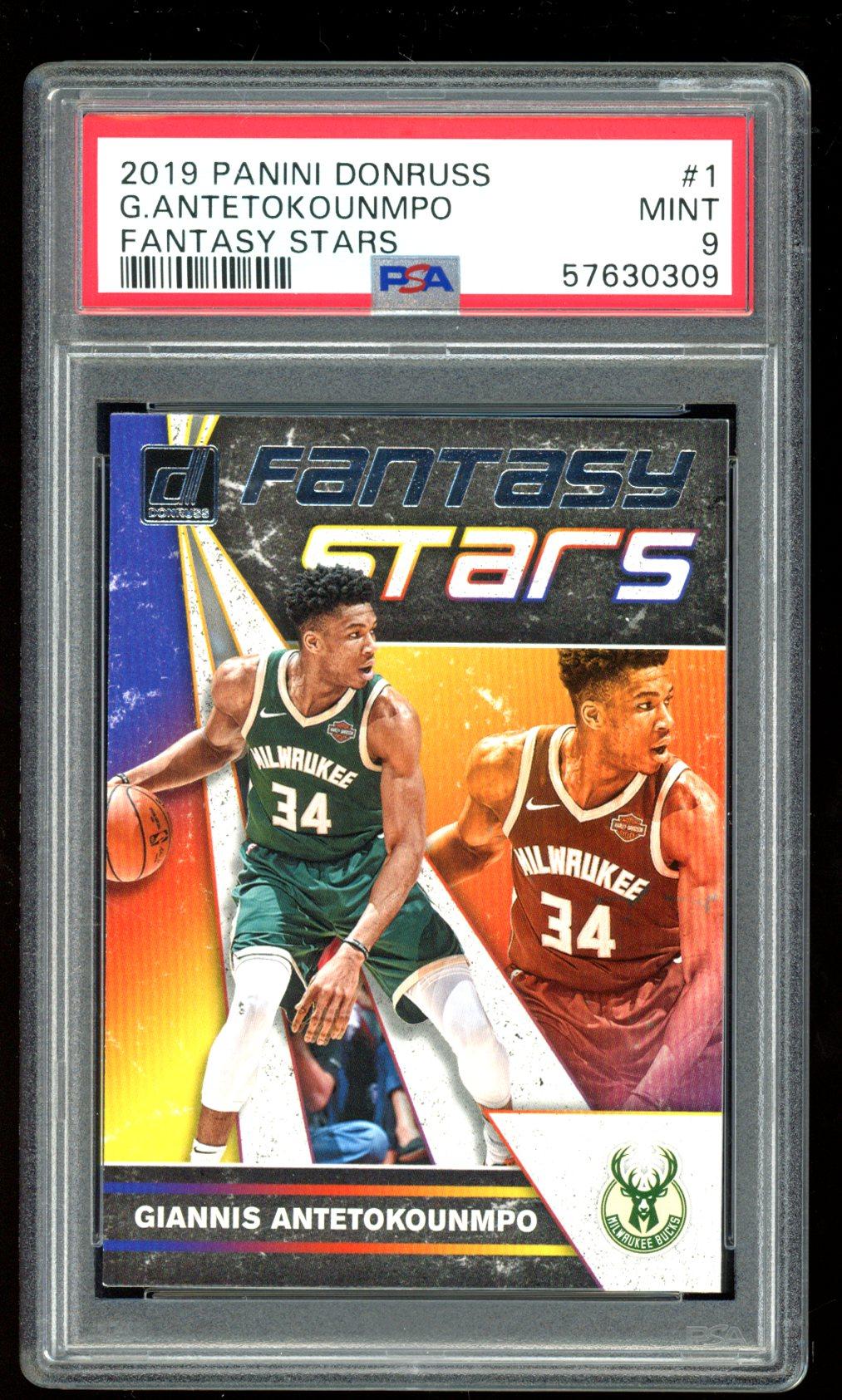 Giannis Antetokounmpo 2019-20 Donruss Fantasy Stars #1 (PSA 9) at PristineAuction.com Giannis Antetokounmpo 2019-20 Donruss Fantasy Stars #1 (PSA 9) at PristineAuction.com