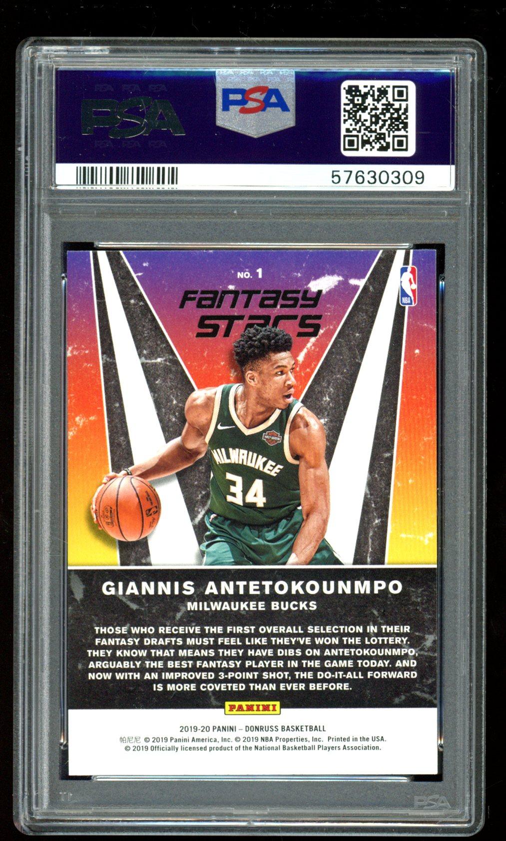 Giannis Antetokounmpo 2019-20 Donruss Fantasy Stars #1 (PSA 9) at PristineAuction.com Giannis Antetokounmpo 2019-20 Donruss Fantasy Stars #1 (PSA 9) at PristineAuction.com