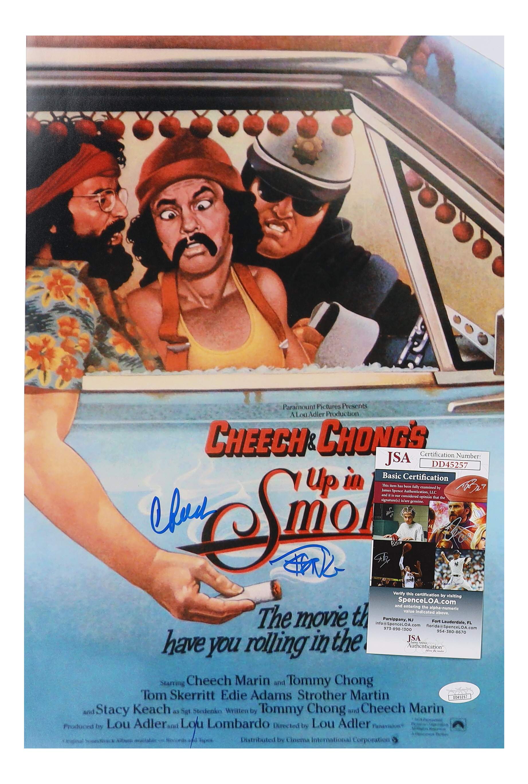 Cheech Marin & Tommy Chong Signed "Up in Smoke" 12x18 Movie Poster Print (JSA) at PristineAuction.com Cheech Marin & Tommy Chong Signed "Up in Smoke" 12x18 Movie Poster Print (JSA) at PristineAuction.com