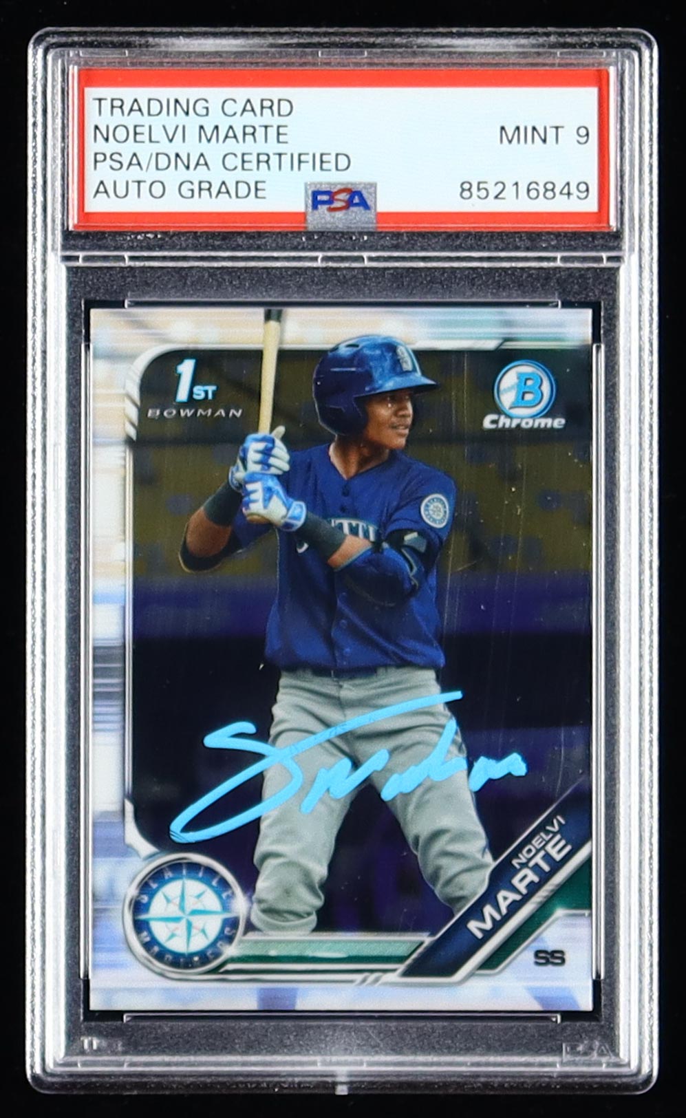 Noelvi Marte Signed 2019 Bowman Chrome Prospects #BCP97 RC (PSA 9) at PristineAuction.com Noelvi Marte Signed 2019 Bowman Chrome Prospects #BCP97 RC (PSA 9) at PristineAuction.com