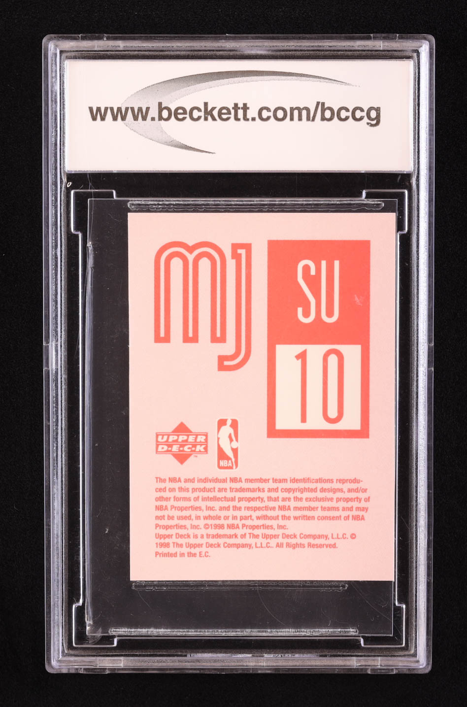 Michael Jordan 1998 Upper Deck MJ Sticker Collection Stickers #10 (BCCG 10) at PristineAuction.com Michael Jordan 1998 Upper Deck MJ Sticker Collection Stickers #10 (BCCG 10) at PristineAuction.com