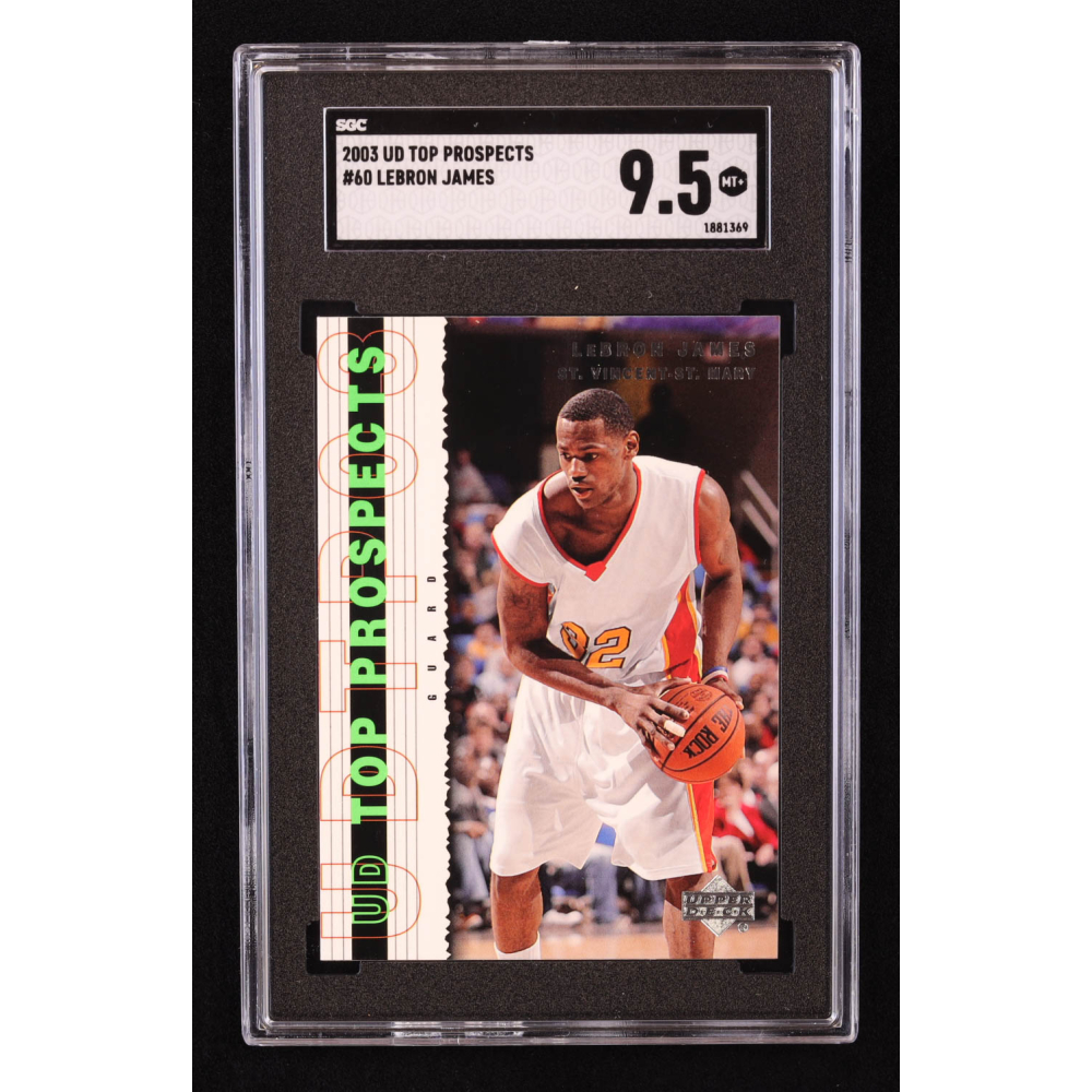 LeBron James 2003-04 UD Top Prospects #60 RC (SGC 9.5) at PristineAuction.com