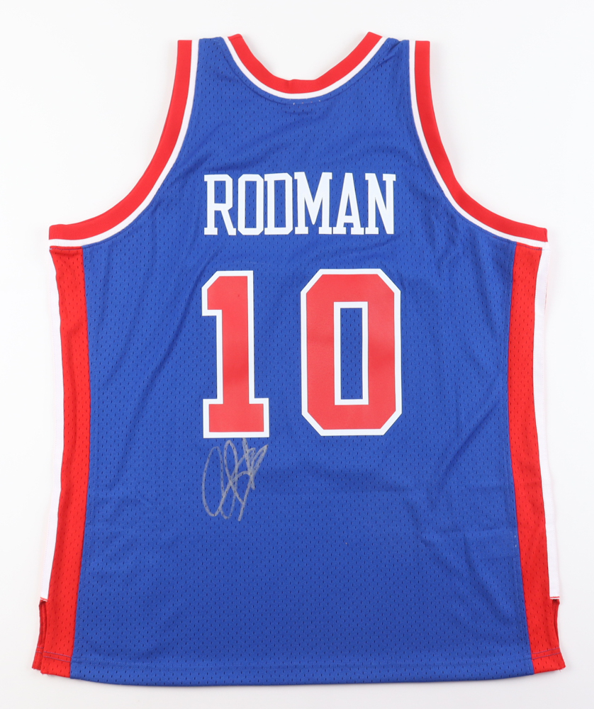 Dennis Rodman Signed  Pistons Jersey (Schwartz) at PristineAuction.com Dennis Rodman Signed  Pistons Jersey (Schwartz) at PristineAuction.com