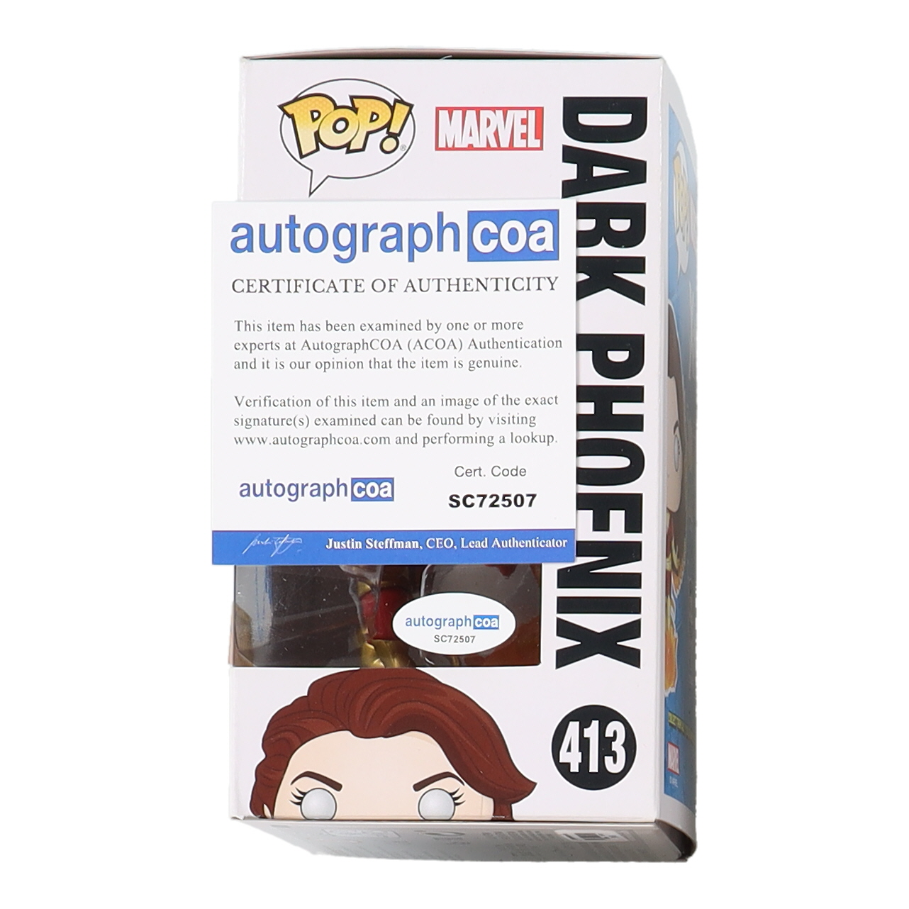 Sophie Turner Signed "X-Men" #413 Dark Phoenix Funko Pop! Vinyl Figure (ACOA) at PristineAuction.com Sophie Turner Signed "X-Men" #413 Dark Phoenix Funko Pop! Vinyl Figure (ACOA) at PristineAuction.com