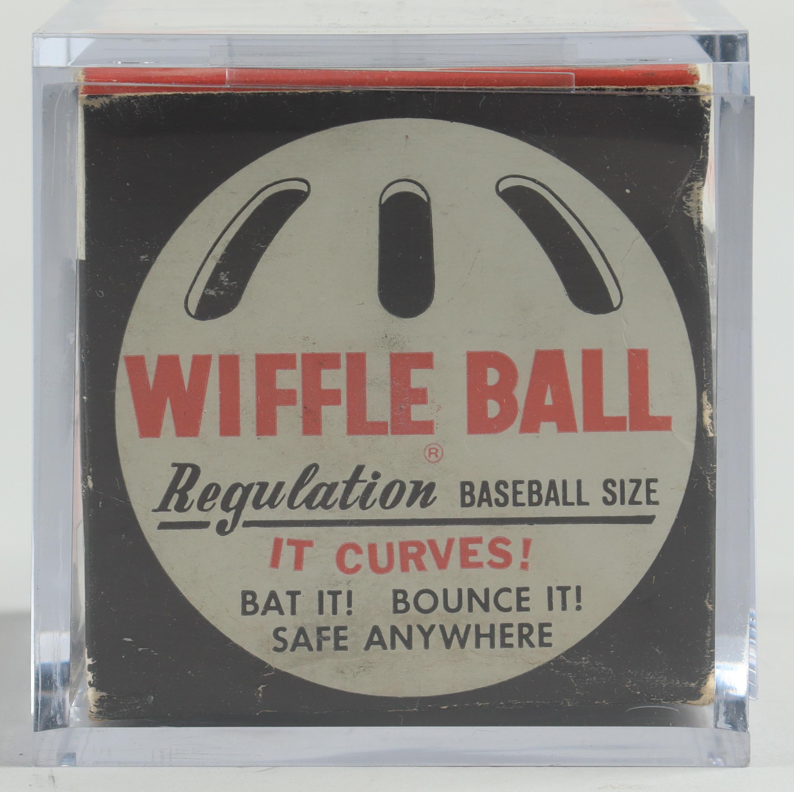 1960 Whitey Ford Wiffle Ball with Display Case at PristineAuction.com 1960 Whitey Ford Wiffle Ball with Display Case at PristineAuction.com