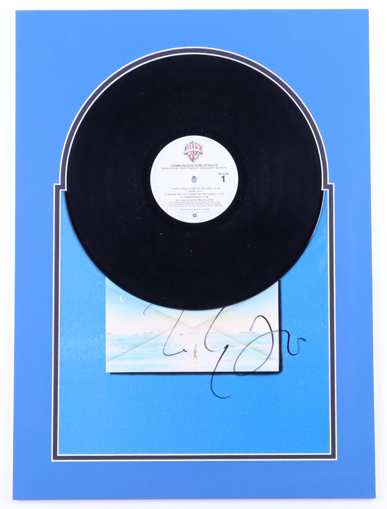 Mark Knopfler Signed "Dire Straits" 16x22 Custom Matted Vinyl Record Album Display (JSA) at PristineAuction.com Mark Knopfler Signed "Dire Straits" 16x22 Custom Matted Vinyl Record Album Display (JSA) at PristineAuction.com