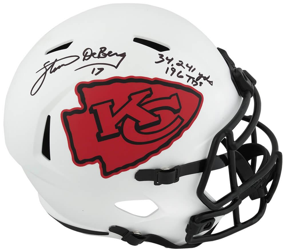 Steve DeBerg Signed Chiefs Full-Size Lunar Eclipse Alternate Speed Helmet Inscribed "34,241 yds" & "196 TDs" (Schwartz) at PristineAuction.com Steve DeBerg Signed Chiefs Full-Size Lunar Eclipse Alternate Speed Helmet Inscribed "34,241 yds" & "196 TDs" (Schwartz) at PristineAuction.com