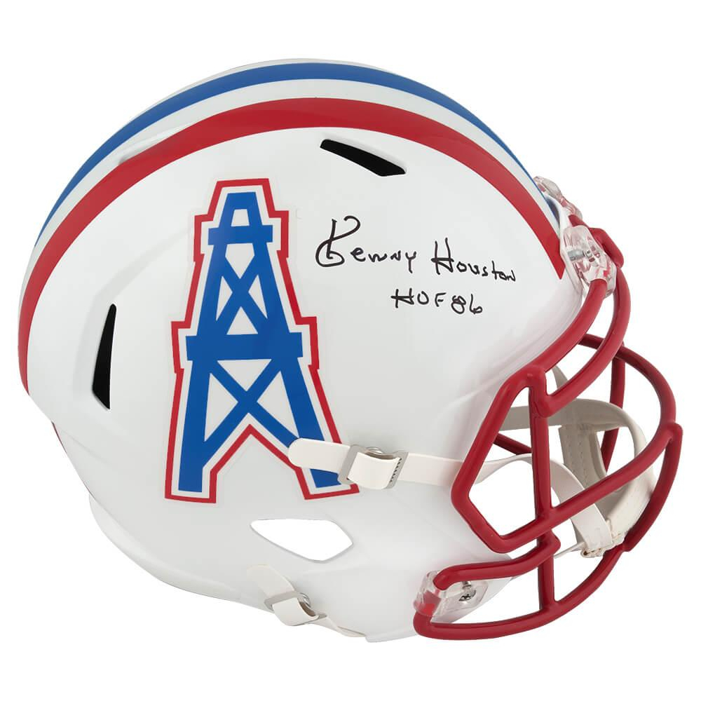 Ken Houston Signed Oilers Full-Size Speed Helmet Inscribed "HOF 86