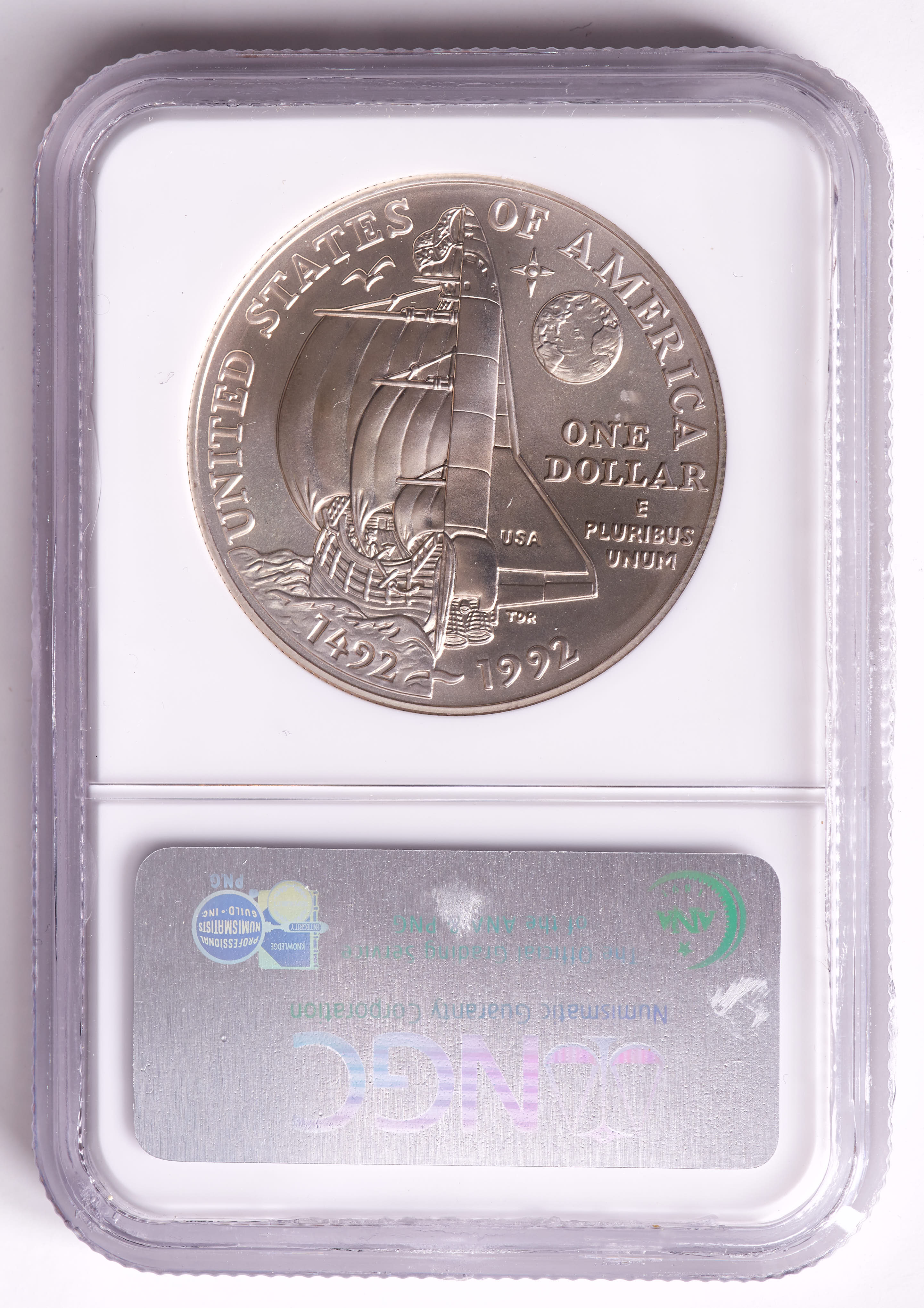 1992-D Christopher Columbus Quincentenary Silver Dollar (NGC MS69) at PristineAuction.com 1992-D Christopher Columbus Quincentenary Silver Dollar (NGC MS69) at PristineAuction.com