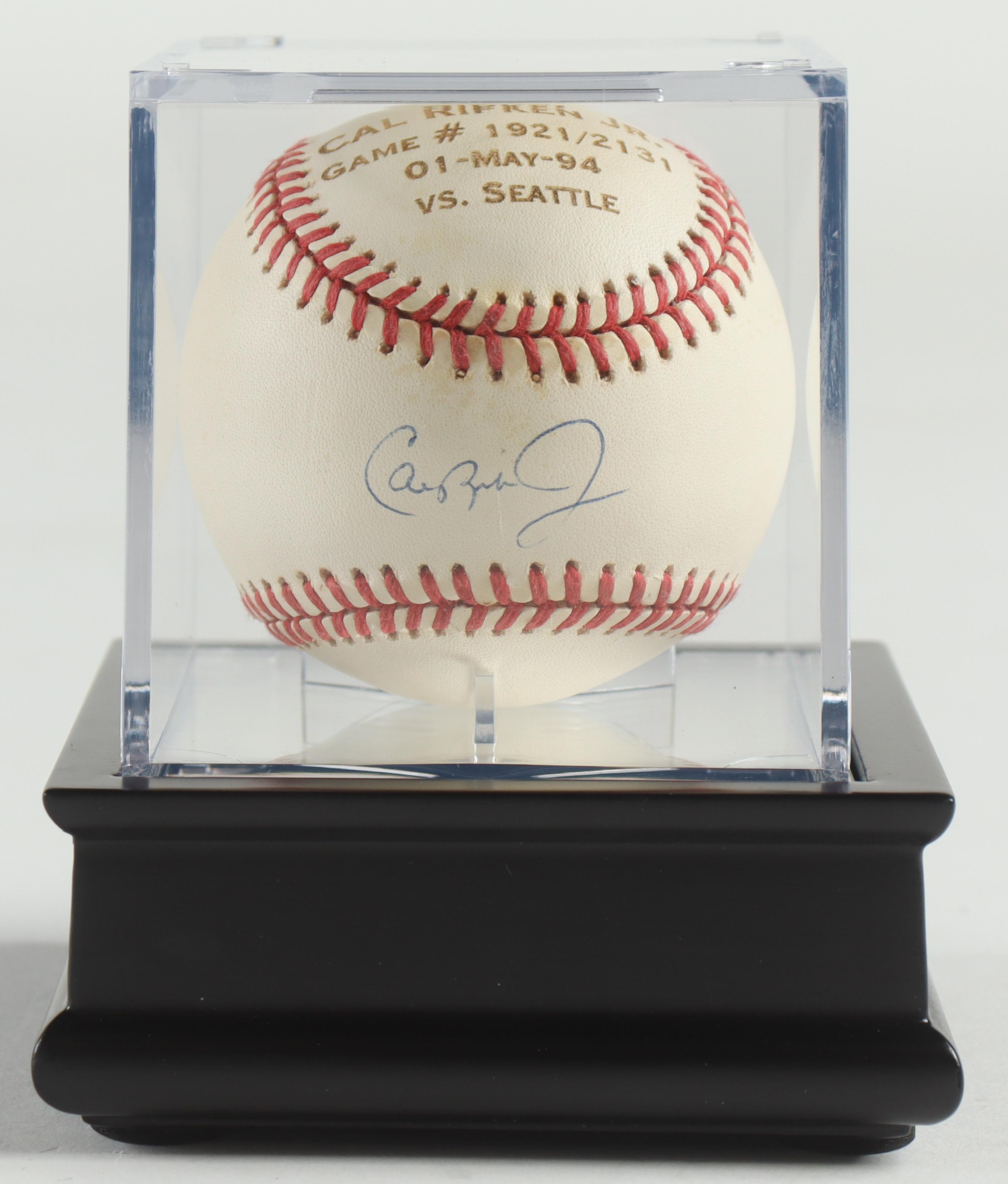 Cal Ripken Jr. Signed OAL 2131 Commemorative Baseball In Display Case (PSA) at PristineAuction.com Cal Ripken Jr. Signed OAL 2131 Commemorative Baseball In Display Case (PSA) at PristineAuction.com