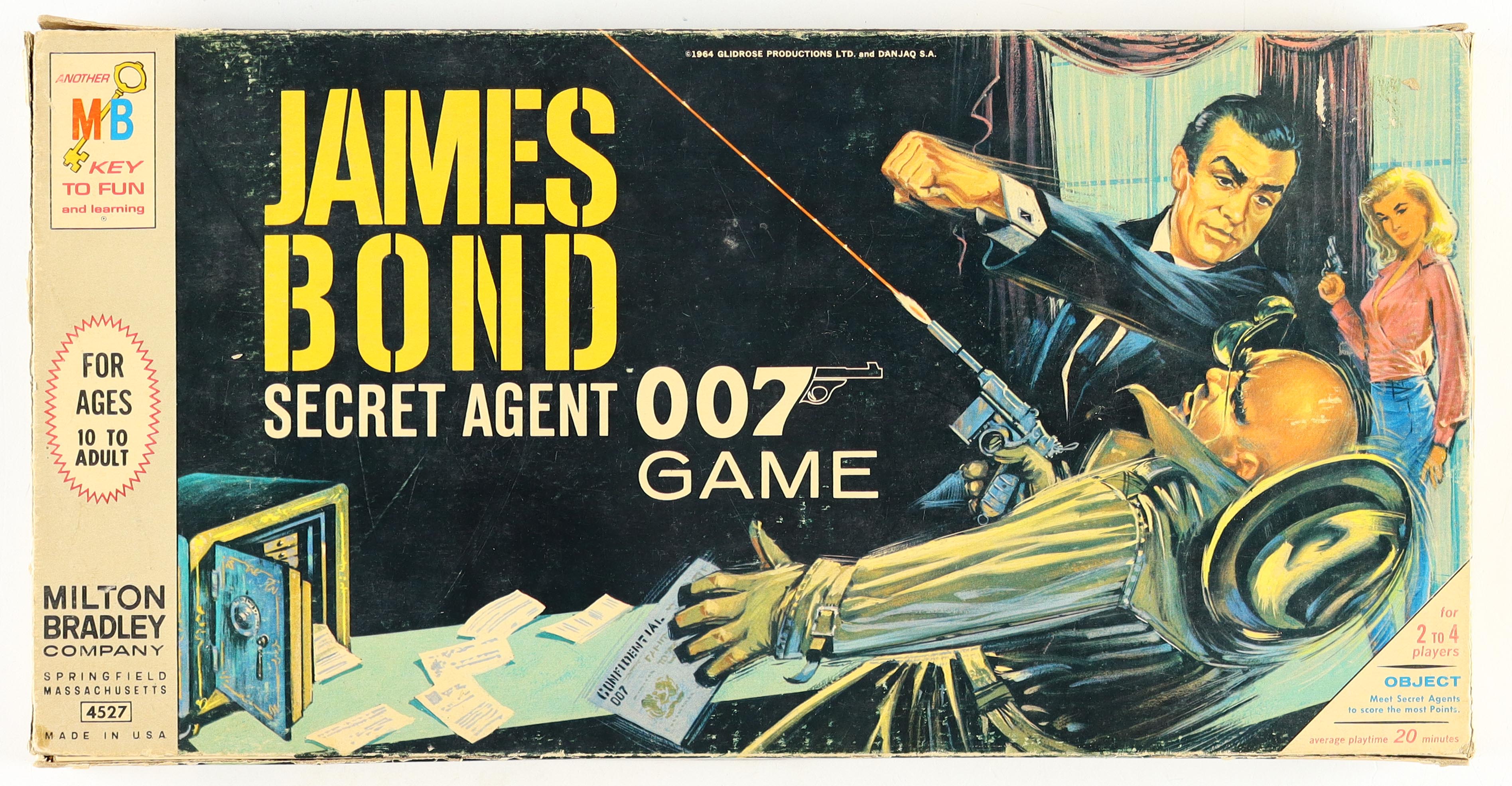 1964 "James Bond: Secret Agent 007 Game" Milton Bradley Complete Board Game Set with Original Box at PristineAuction.com 1964 "James Bond: Secret Agent 007 Game" Milton Bradley Complete Board Game Set with Original Box at PristineAuction.com