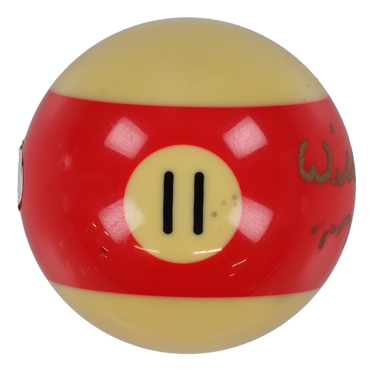 Willie Mosconi Signed #11 Billiard Ball (JSA) at PristineAuction.com Willie Mosconi Signed #11 Billiard Ball (JSA) at PristineAuction.com