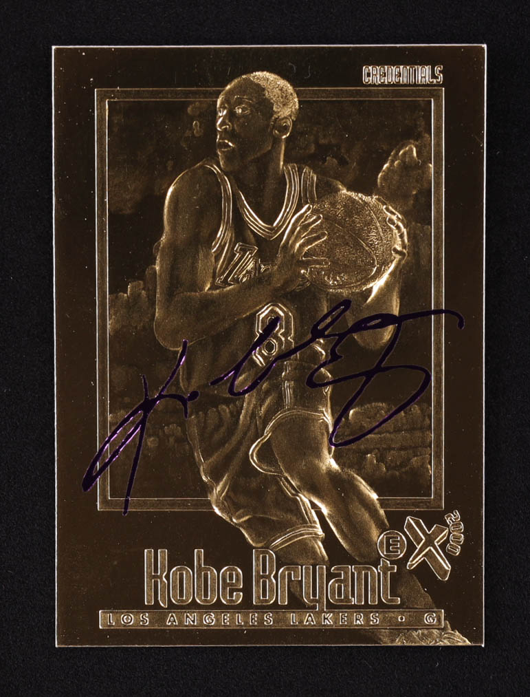 Kobe Bryant 1996-97 Skybox EX-2000 Purple Signature 23Kt Gold RC #28464 at PristineAuction.com Kobe Bryant 1996-97 Skybox EX-2000 Purple Signature 23Kt Gold RC #28464 at PristineAuction.com