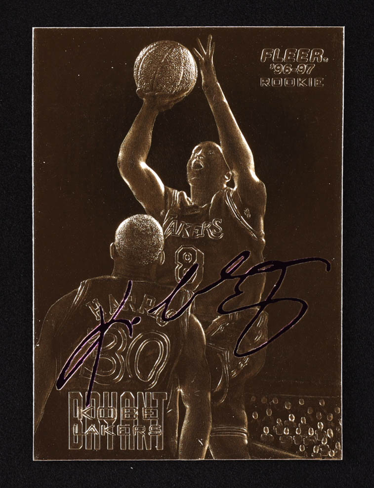 Kobe Bryant 1996-97 Fleer Purple Signature 23Kt Gold RC #52332 at PristineAuction.com Kobe Bryant 1996-97 Fleer Purple Signature 23Kt Gold RC #52332 at PristineAuction.com