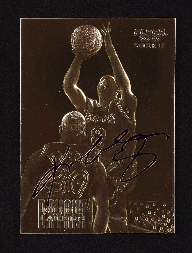 Kobe Bryant 1996-97 Fleer Purple Signature 23Kt Gold RC #52336 at PristineAuction.com Kobe Bryant 1996-97 Fleer Purple Signature 23Kt Gold RC #52336 at PristineAuction.com
