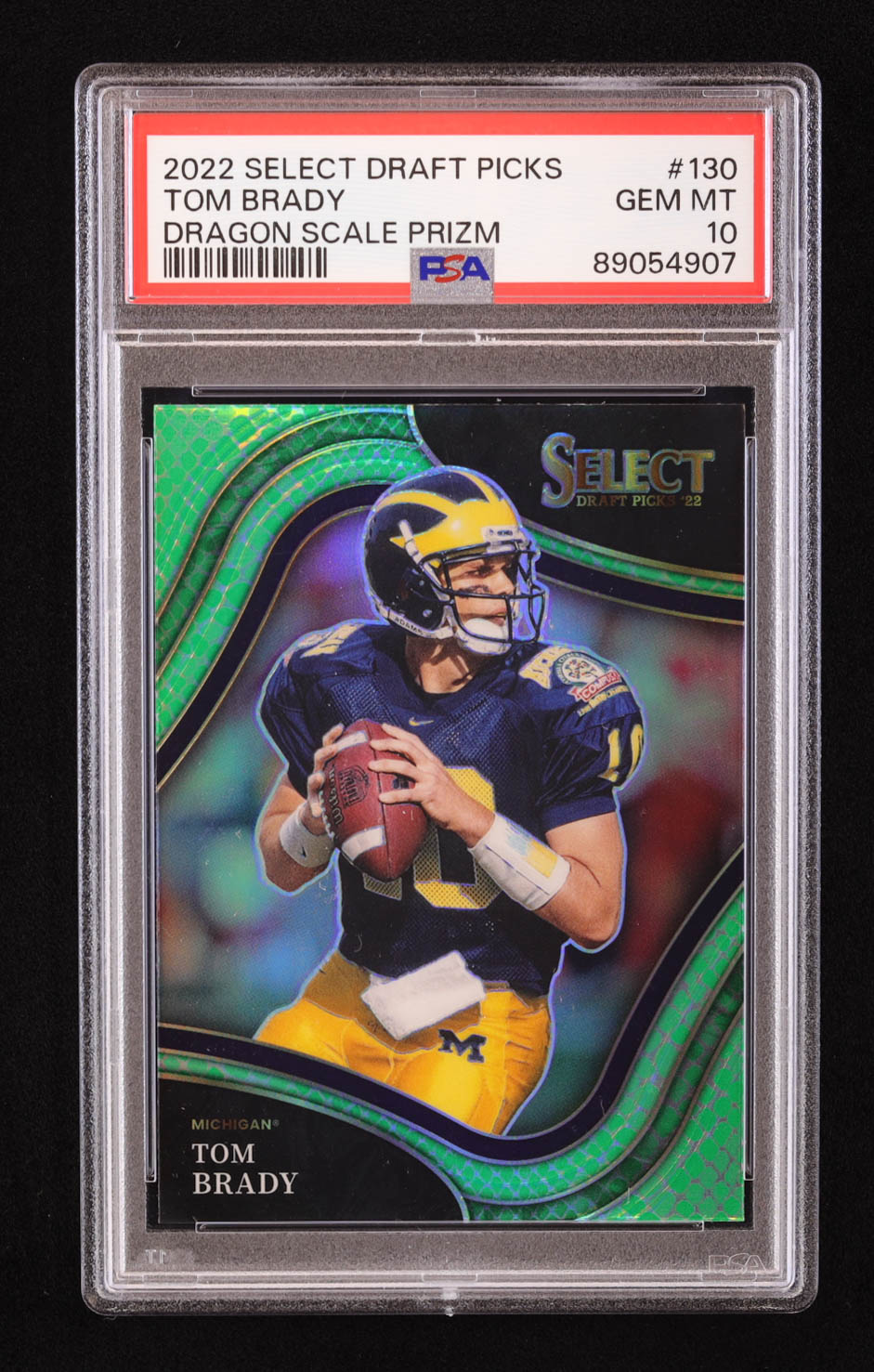 Tom Brady 2022 Select Draft Picks Prizms Dragon Scale #130 (PSA 10) at PristineAuction.com Tom Brady 2022 Select Draft Picks Prizms Dragon Scale #130 (PSA 10) at PristineAuction.com