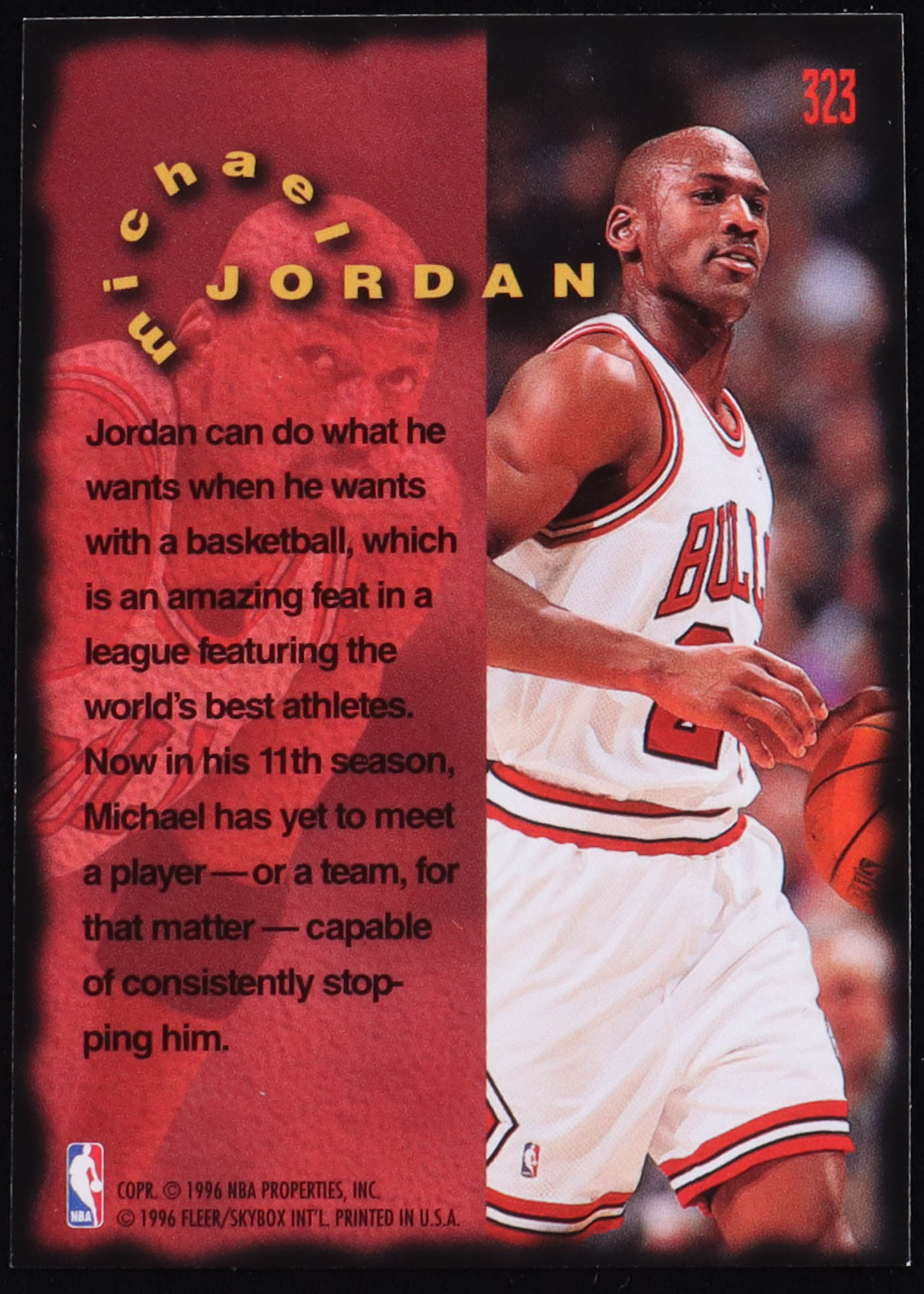 Michael Jordan 1995-96 Fleer #323 FF at PristineAuction.com Michael Jordan 1995-96 Fleer #323 FF at PristineAuction.com