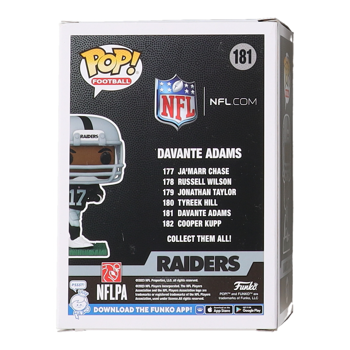 Davante Adams Signed Raiders #181 Funko Pop! Vinyl Figure (Beckett) at PristineAuction.com Davante Adams Signed Raiders #181 Funko Pop! Vinyl Figure (Beckett) at PristineAuction.com