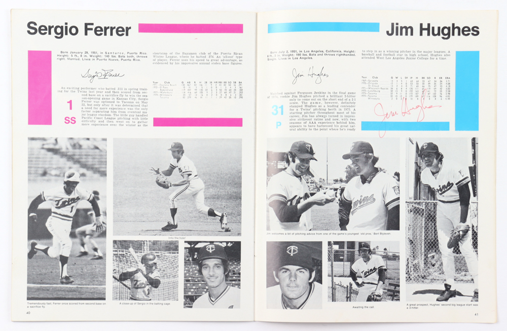 1975 Twins Yearbook Signed By (17) with Rod Carew, Tony Oliva, Bert Blyleven, Lyman Bostock (Beckett) at PristineAuction.com 1975 Twins Yearbook Signed By (17) with Rod Carew, Tony Oliva, Bert Blyleven, Lyman Bostock (Beckett) at PristineAuction.com
