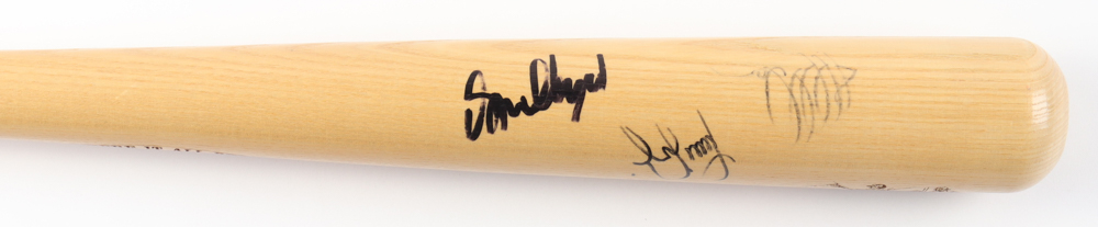 Cooperstown "Where It All Began" Doubleday Field Baseball Bat Signed by (6) with Joe Girardi, Tino Martinez, Graeme Lloyd, Andy Fox, Luis Sojo (Beckett) at PristineAuction.com Cooperstown "Where It All Began" Doubleday Field Baseball Bat Signed by (6) with Joe Girardi, Tino Martinez, Graeme Lloyd, Andy Fox, Luis Sojo (Beckett) at PristineAuction.com