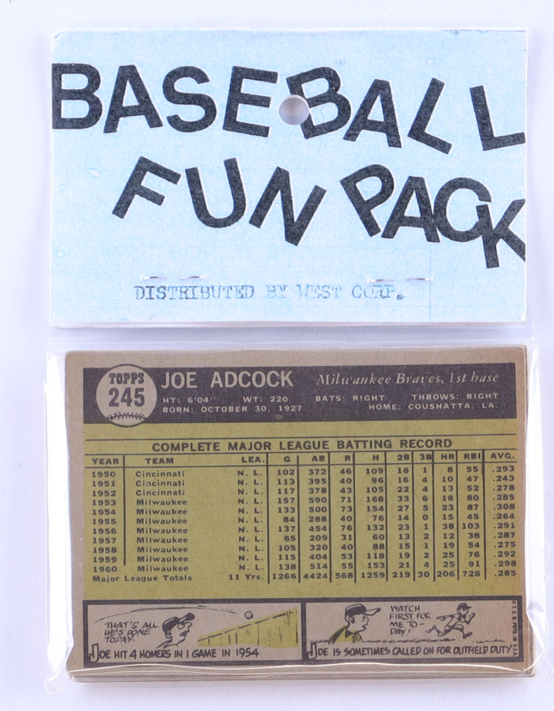 1961 Topps Baseball Card Fun Pack with (10) Cards at PristineAuction.com 1961 Topps Baseball Card Fun Pack with (10) Cards at PristineAuction.com