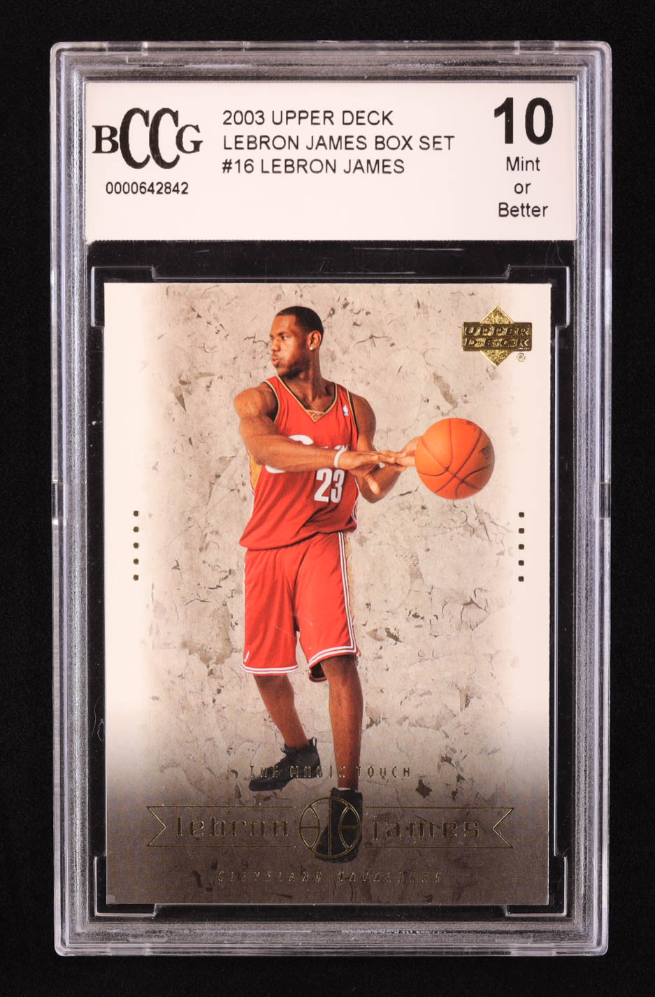LeBron James 2003 Upper Deck LeBron James Box Set #16 The Magic Touch RC (BCCG 10) at PristineAuction.com LeBron James 2003 Upper Deck LeBron James Box Set #16 The Magic Touch RC (BCCG 10) at PristineAuction.com