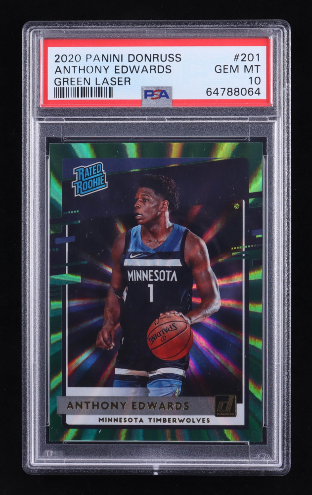 Anthony Edwards Panini Donruss ルーキーカードGreen Laser RC NBA 