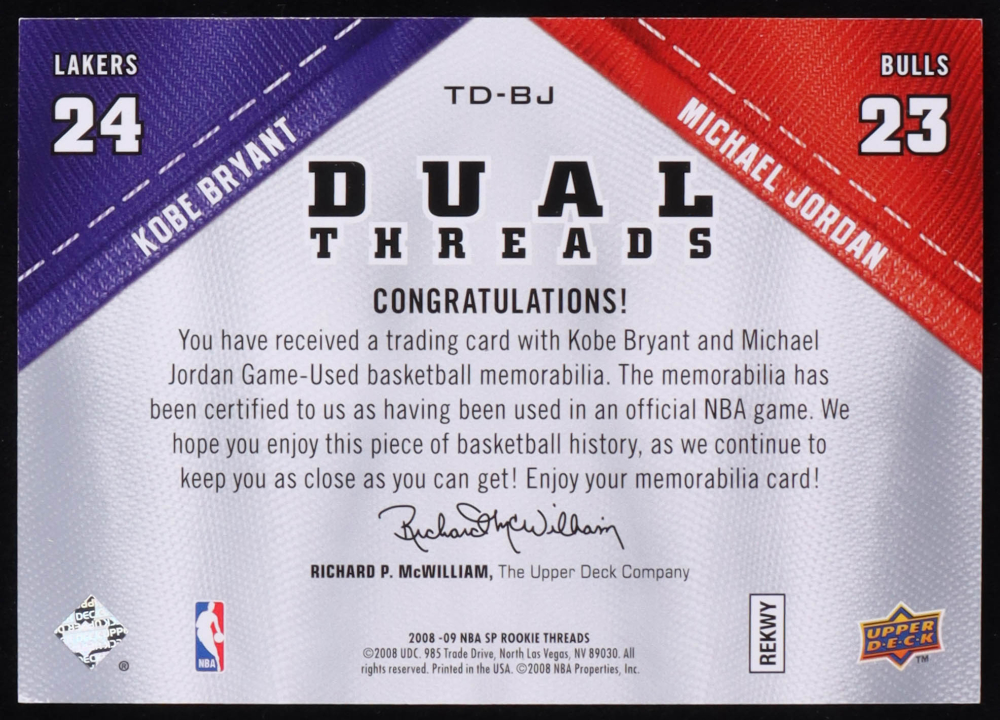 NBA SP Rookie Threads Michael Jordan