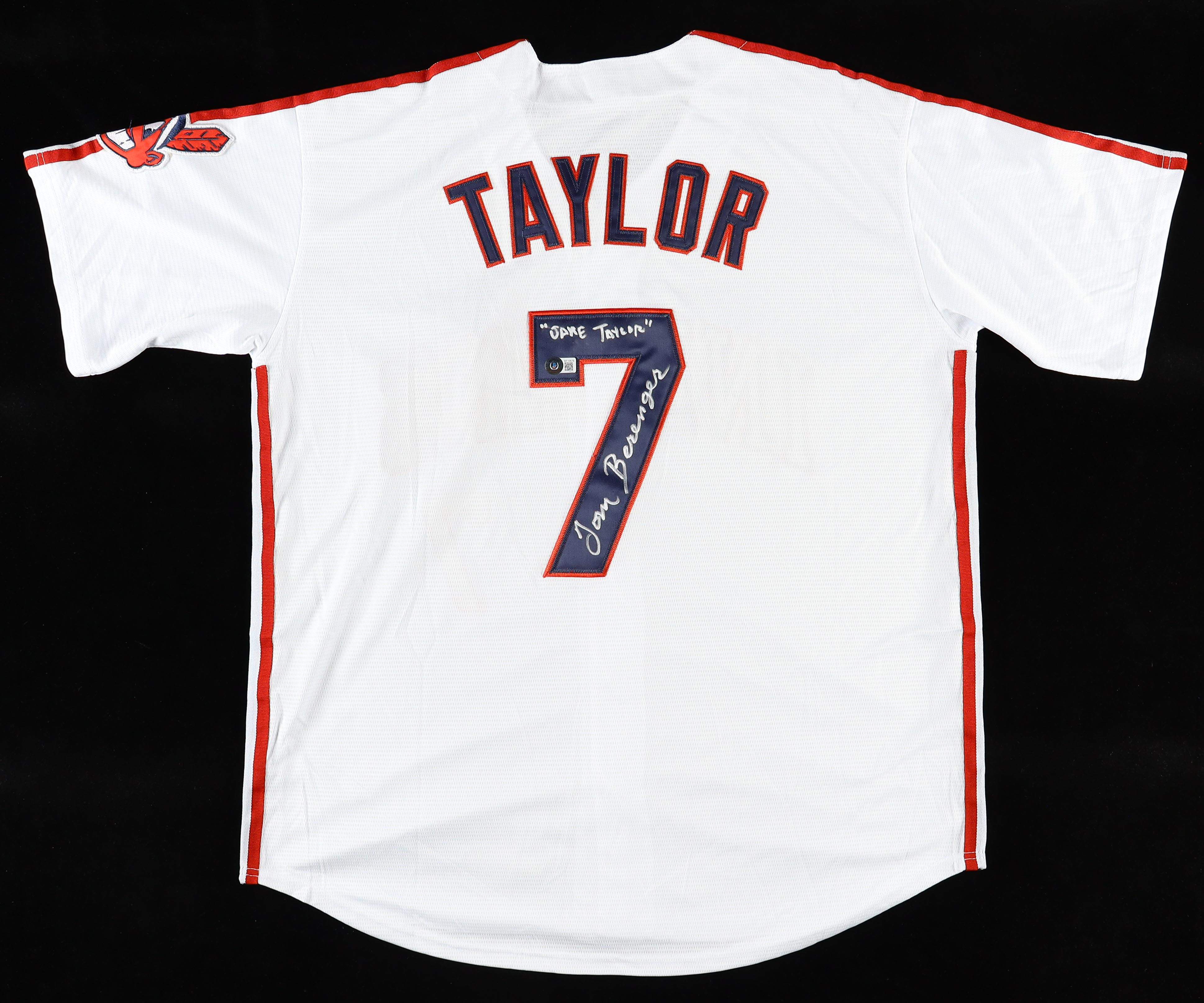 Tom Berenger Signed "Major League" Indians Jersey Inscribed "Jake Taylor" (Beckett) at PristineAuction.com Tom Berenger Signed "Major League" Indians Jersey Inscribed "Jake Taylor" (Beckett) at PristineAuction.com