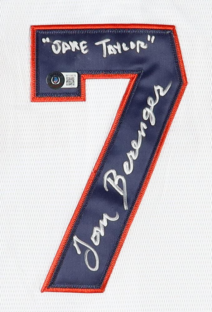 Tom Berenger Signed "Major League" Indians Jersey Inscribed "Jake Taylor" (Beckett) at PristineAuction.com Tom Berenger Signed "Major League" Indians Jersey Inscribed "Jake Taylor" (Beckett) at PristineAuction.com
