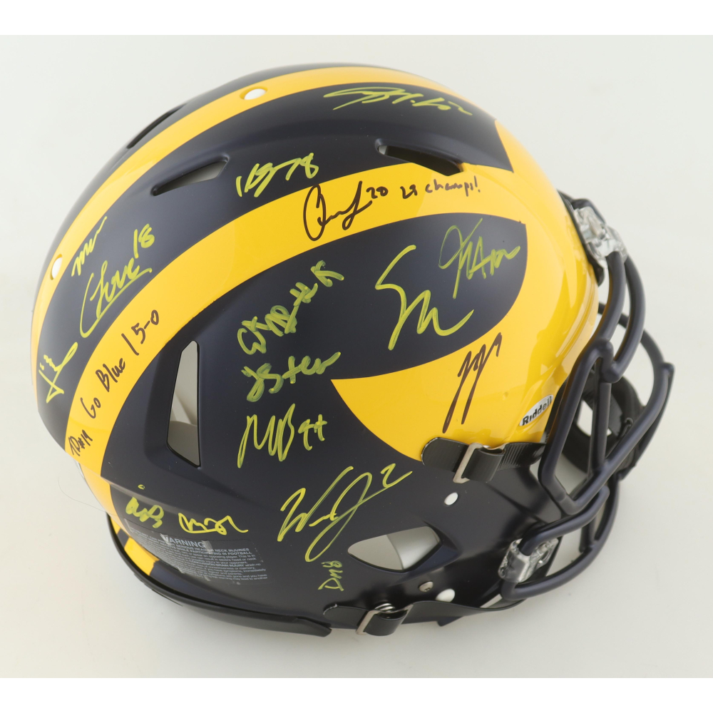 2023 Michigan Wolverines Full-Size Authentic On-Field Speed Helmet Team ...