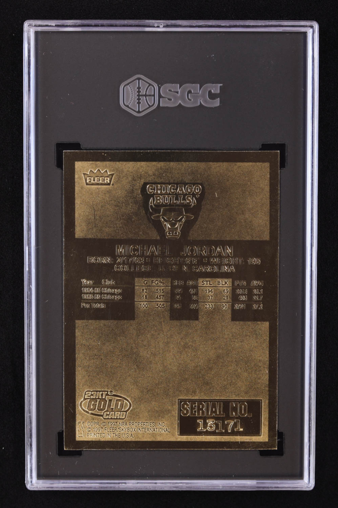 michael jordan 23kt gold card