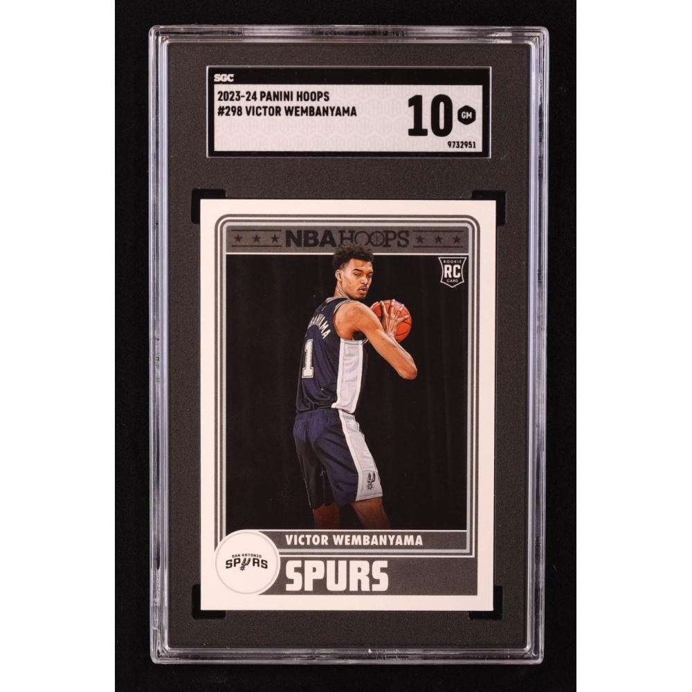 Victor Wembanyama 2023-24 Hoops #298 RC (SGC 10) at PristineAuction.com