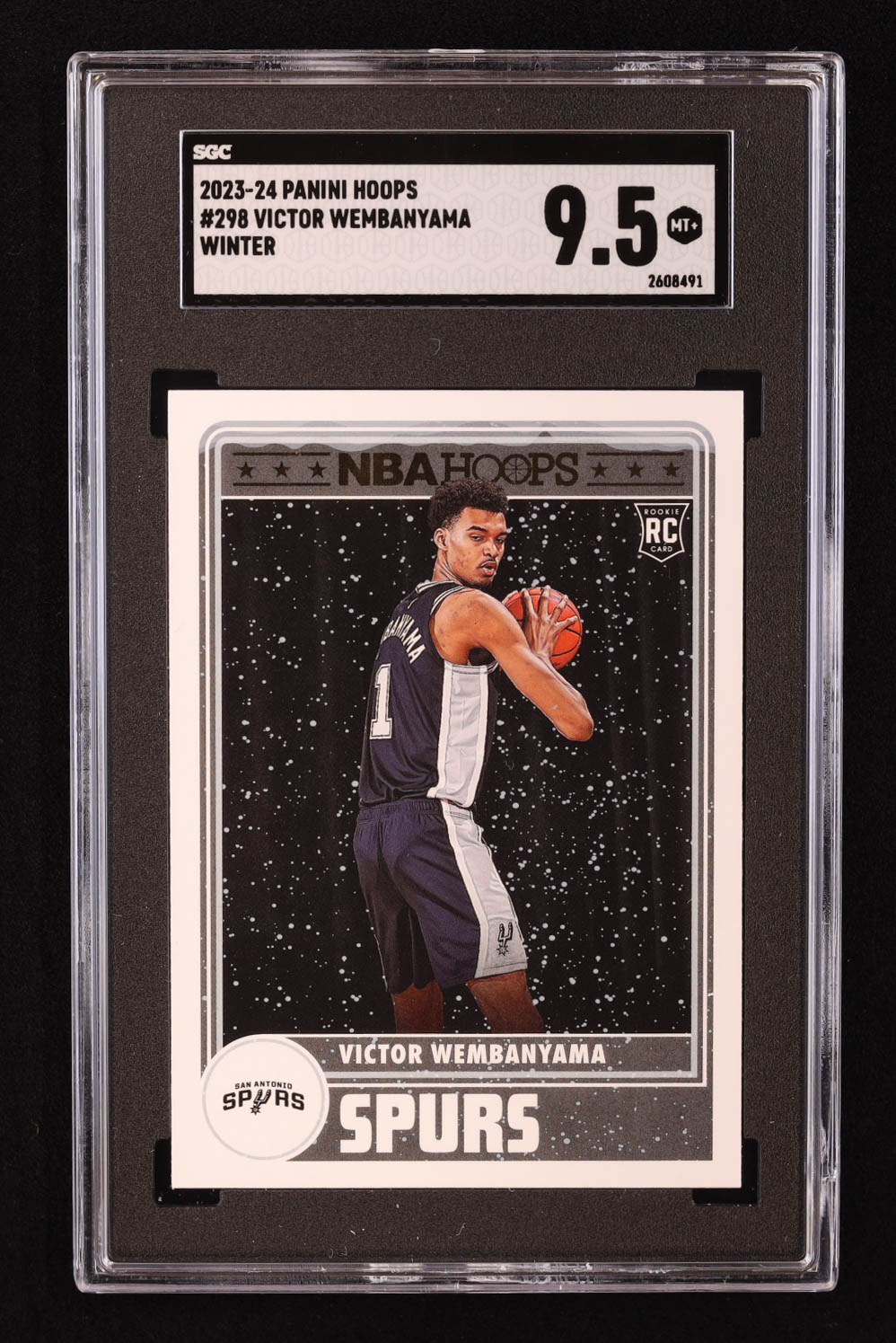 Victor Wembanyama 2023-24 Hoops Winter #298 RC (SGC 9.5) at PristineAuction.com Victor Wembanyama 2023-24 Hoops Winter #298 RC (SGC 9.5) at PristineAuction.com