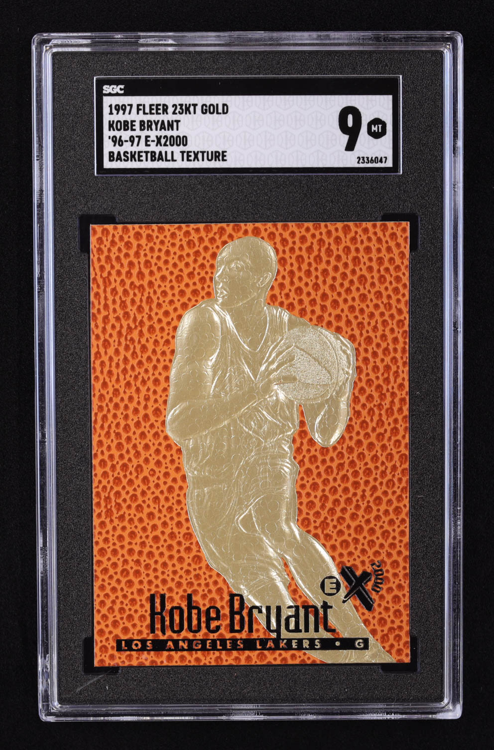 Kobe Bryant 1996-97 Skybox EX-2000 Feel the Game 23Kt Gold RC (SGC 9) at PristineAuction.com Kobe Bryant 1996-97 Skybox EX-2000 Feel the Game 23Kt Gold RC (SGC 9) at PristineAuction.com