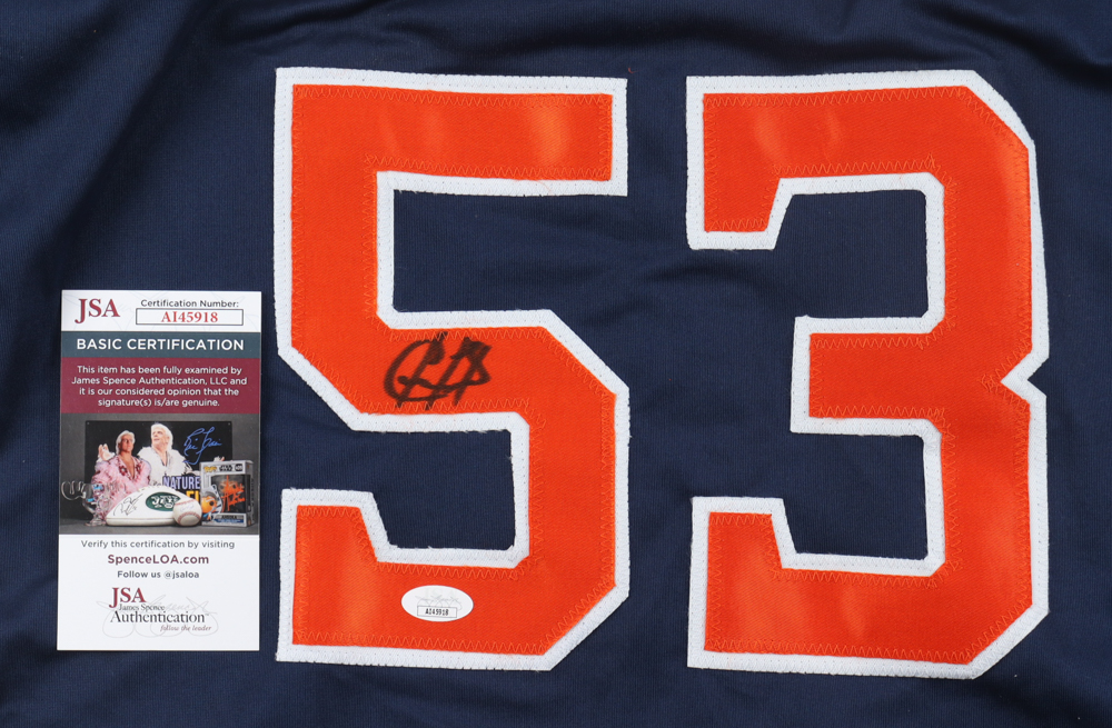 Cristian Javier Signed Jersey (JSA) at PristineAuction.com Cristian Javier Signed Jersey (JSA) at PristineAuction.com